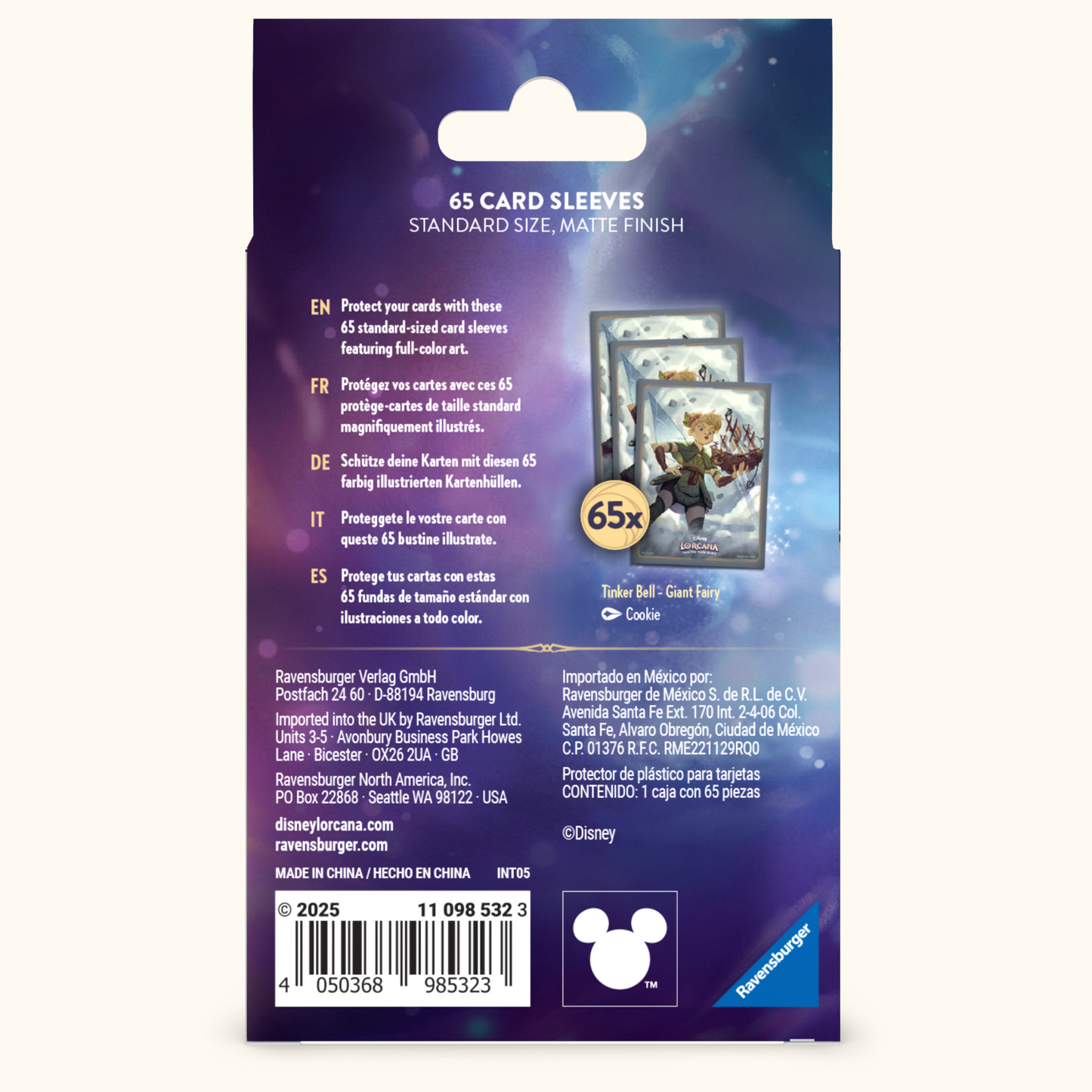 Disney Lorcana TCG Card Sleeves Tinkerbell (65)