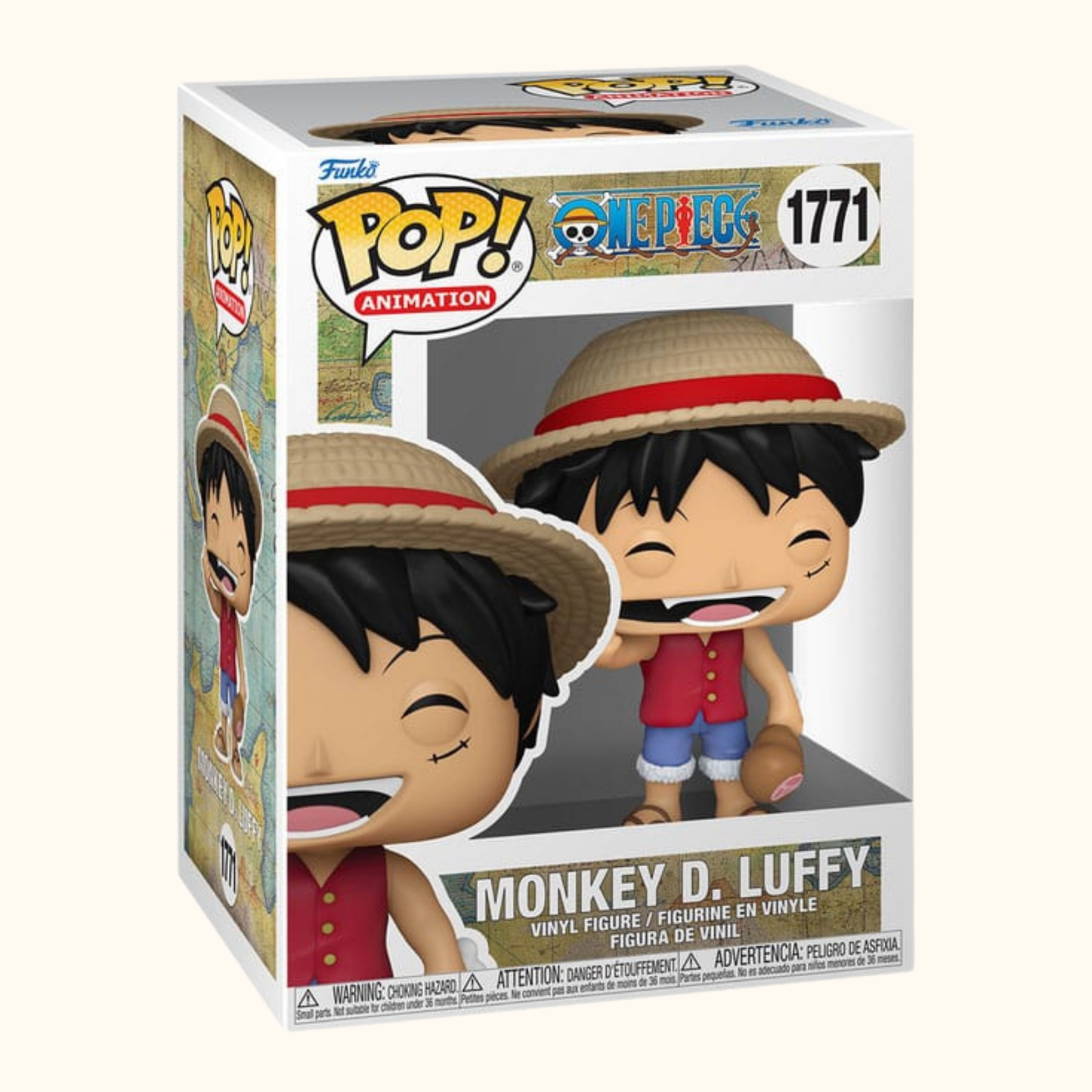 One Piece POP! Animation Vinyl Figuren Luffy (Refresh) 9 cm