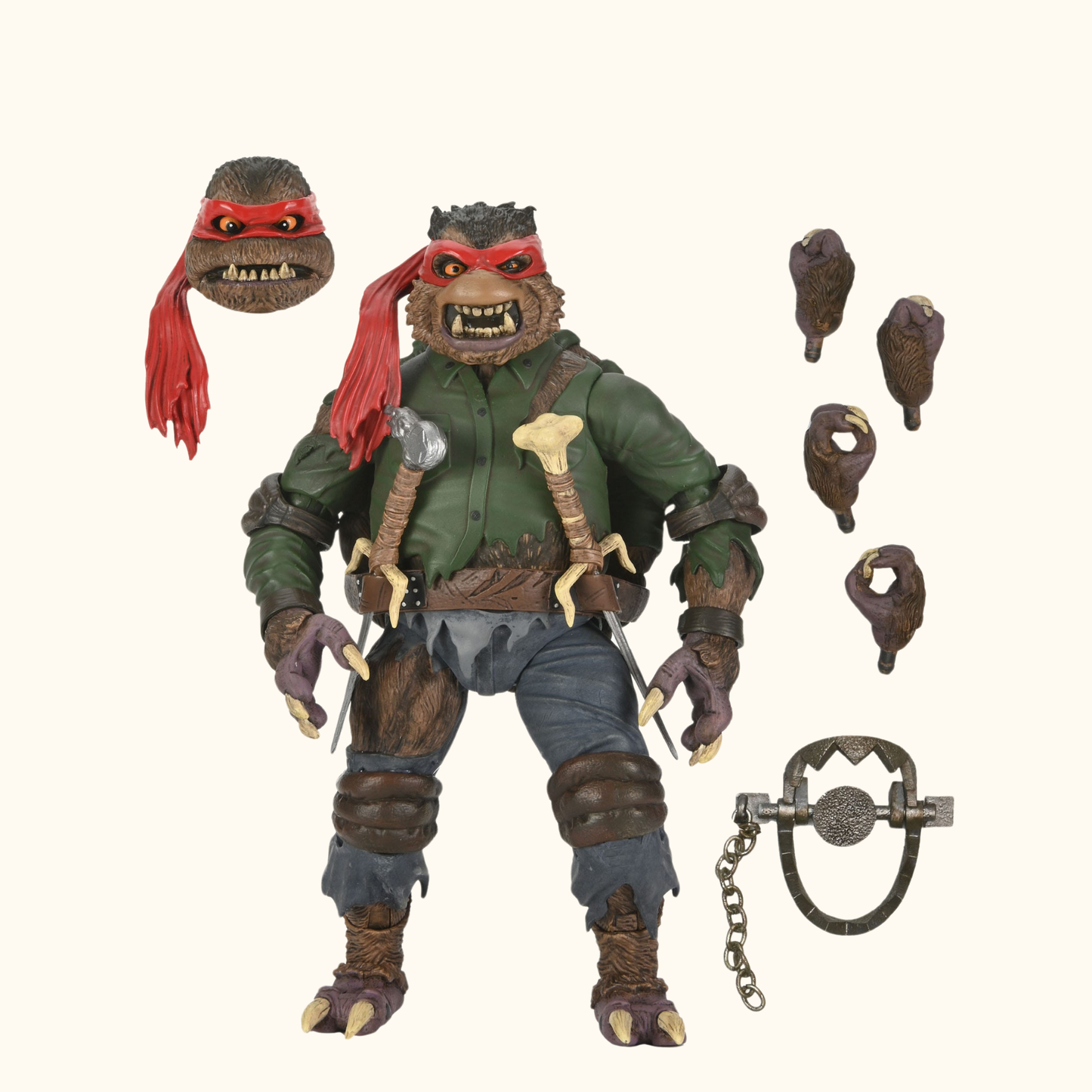 Universal Monsters x Teenage Mutant Ninja Turtles Actionfigur Ultimate Raphael as The Wolfman 18 cm