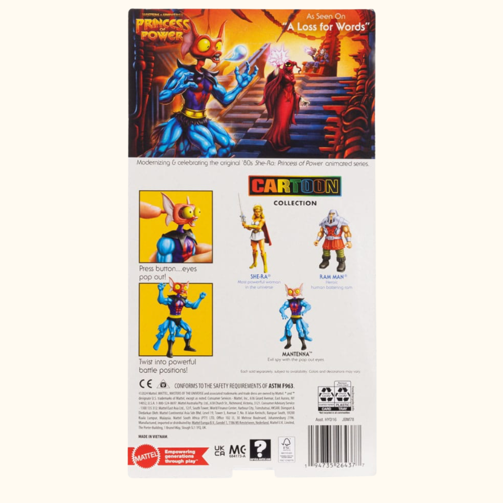 Masters of the Universe Origins - Mantenna (Cartoon Collection) Figur 14 cm (Blister gelöst)