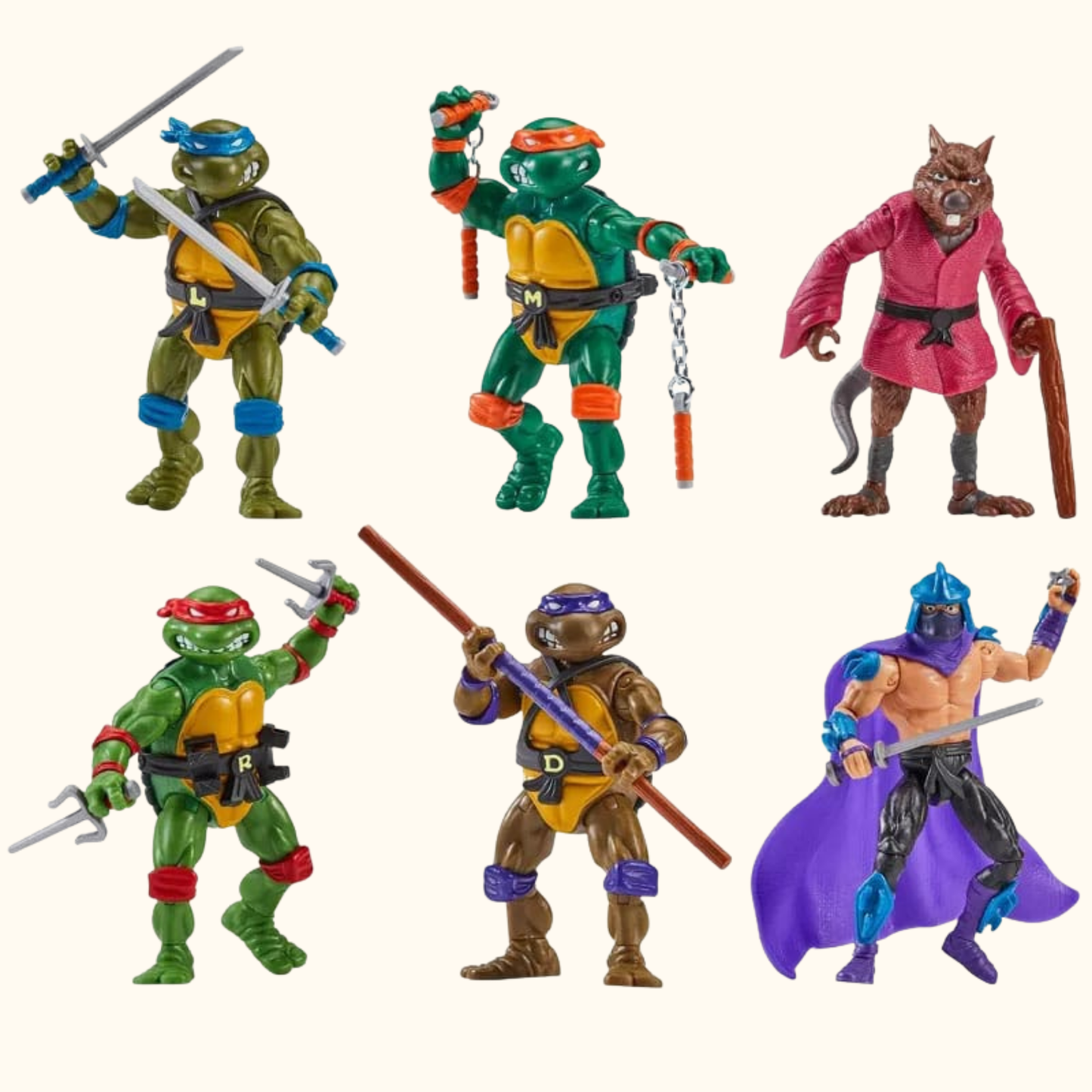 Teenage Mutant Ninja Turtles Actionfiguren 1988 Remastered exklusiven heo EU Edition