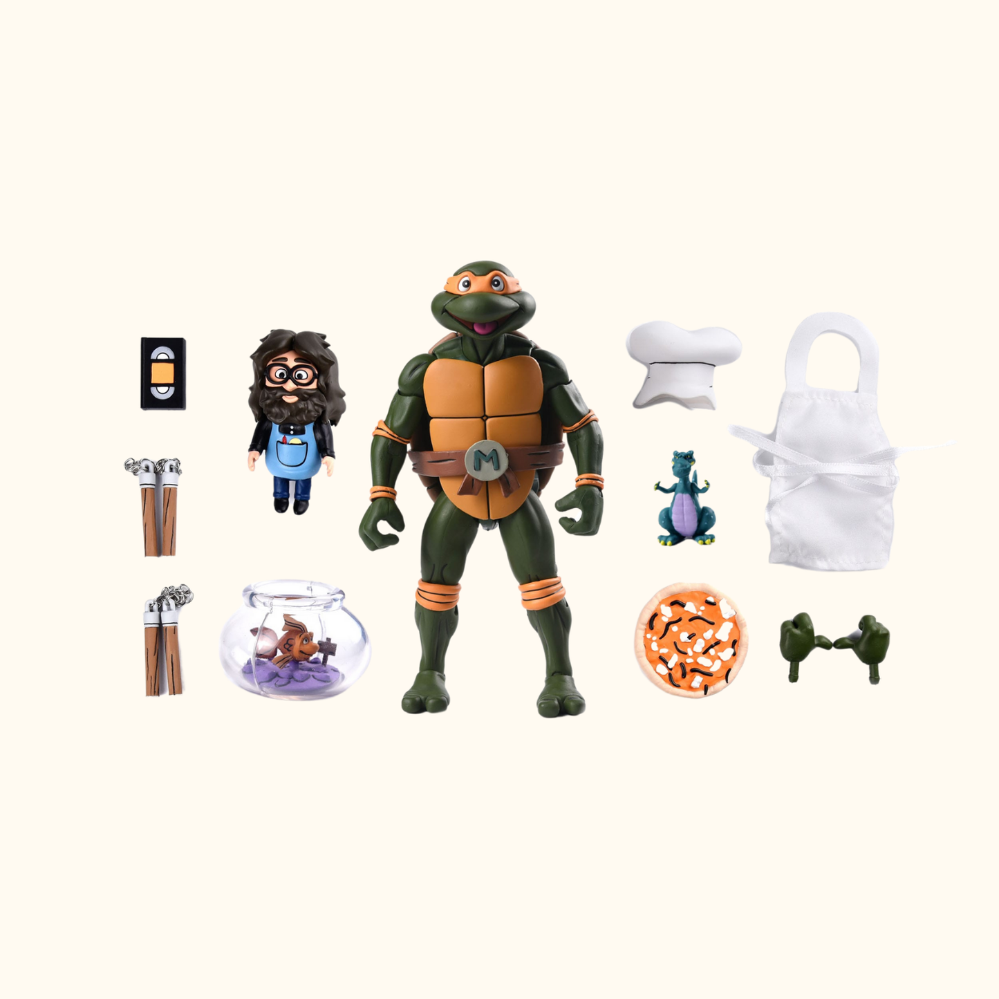 Teenage Mutant Ninja Turtles (Cartoon) Actionfigur Ultimate Michelangelo VHS 18 cm - NECA