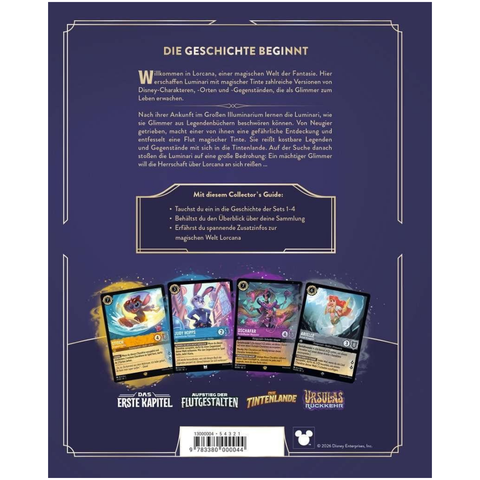 Disney Lorcana TCG Book The Official Collector's Guide - Sets 1-4 *German Version* 🇩🇪