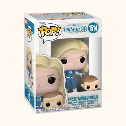 The Fantastic Four: First Steps POP! &amp; Buddy Marvel Vinyl Figure Invisible Woman &amp; Franklin 9 cm