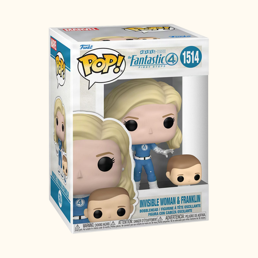 The Fantastic Four: First Steps POP! & Buddy Marvel Vinyl Figur Invisible Woman & Franklin 9 cm