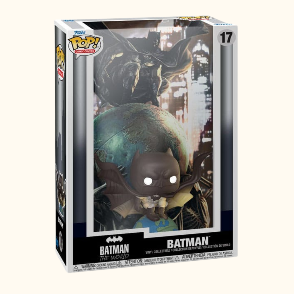 DC POP! Comic Cover Vinyl Figur Batman The World 9 cm