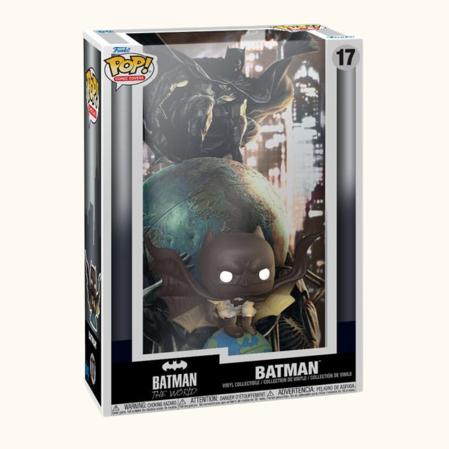 DC POP! Comic Cover Vinyl Figur Batman The World 9 cm