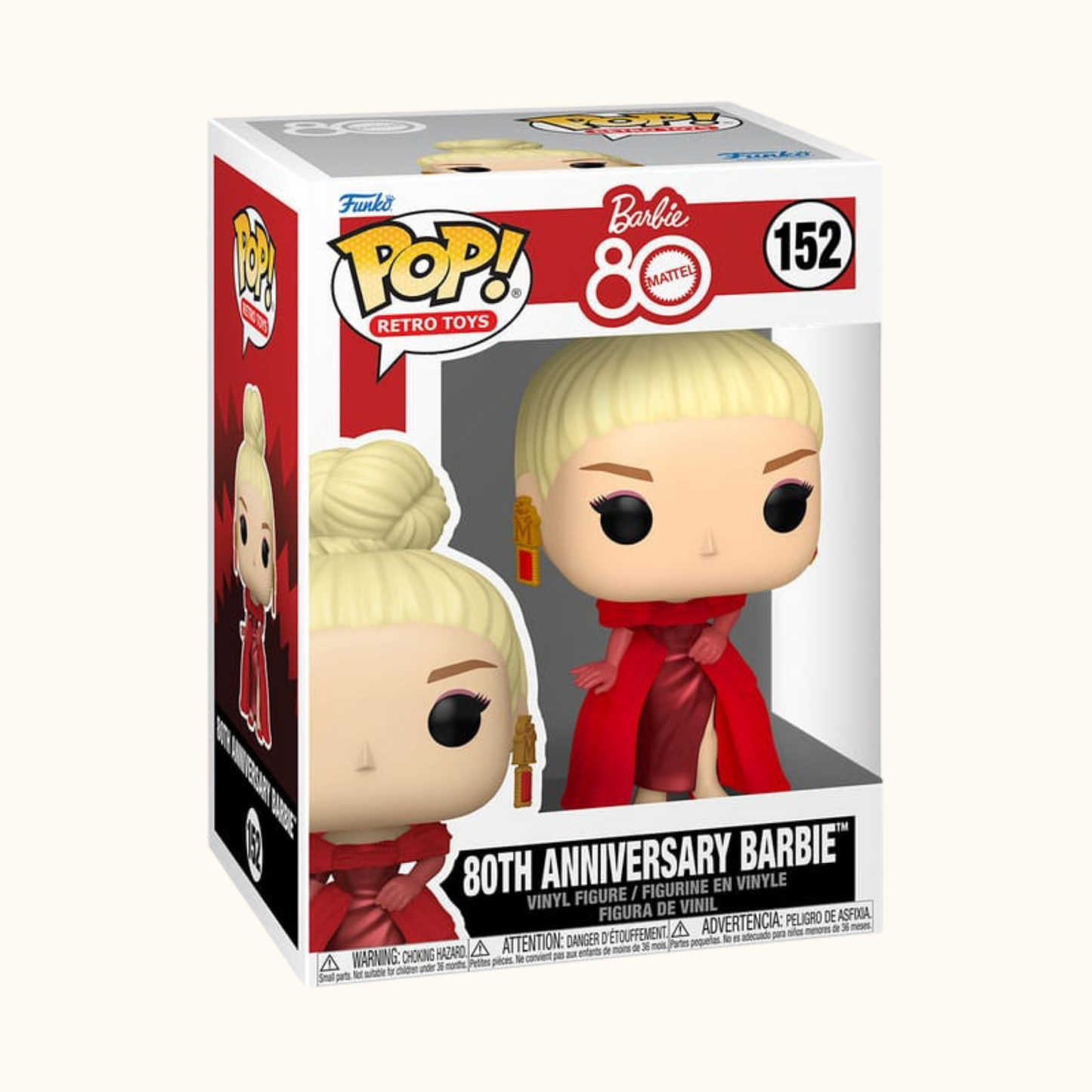 Mattel 80th Anniversary POP! Retro Toys Vinyl Figur Barbie 9 cm