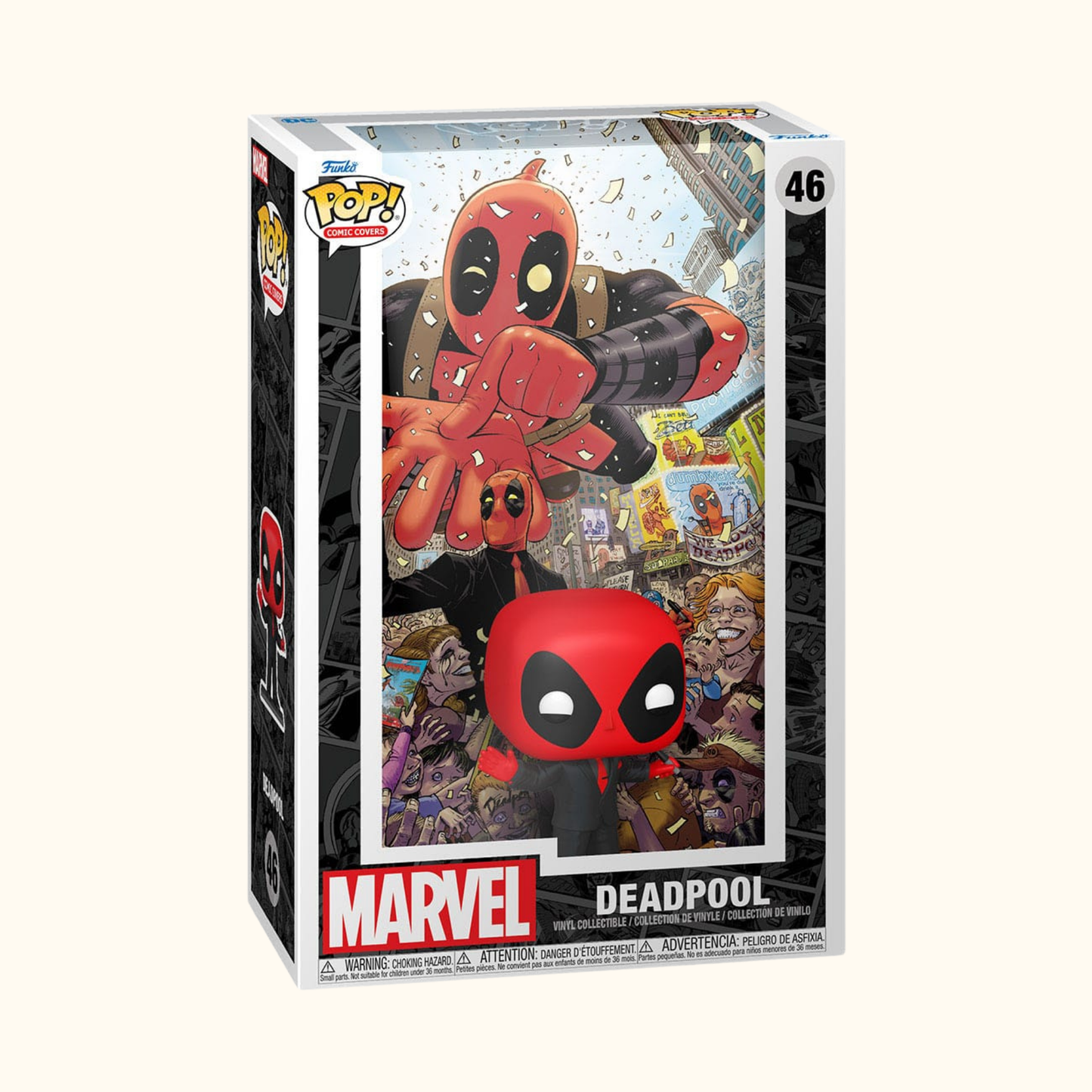 Marvel POP! Comic Cover Vinyl Figure Deadpool (2025) #1 Deadpool in Black Suit 9 cm