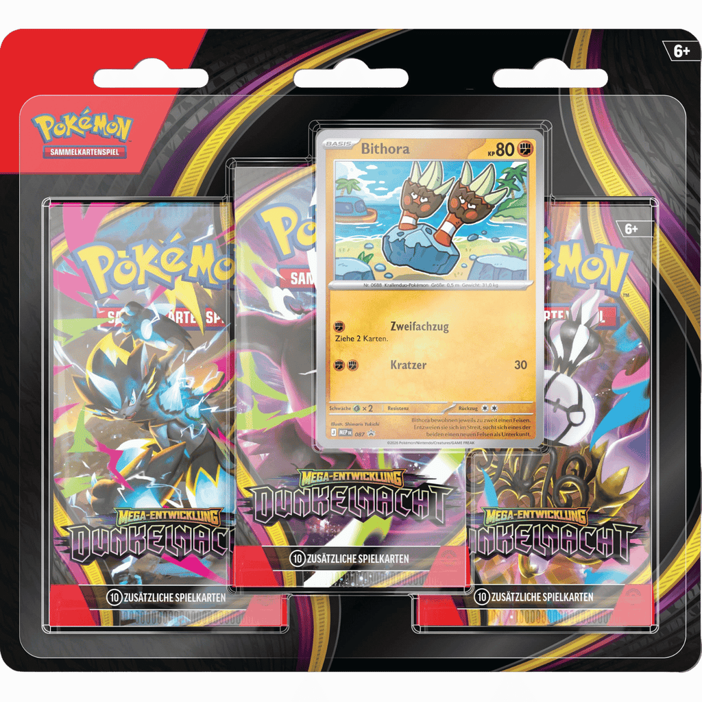 Pokemon TCG - Mega-Entwicklung – Dunkelnacht 3er-Pack Blister - Deutsche Version 🇩🇪