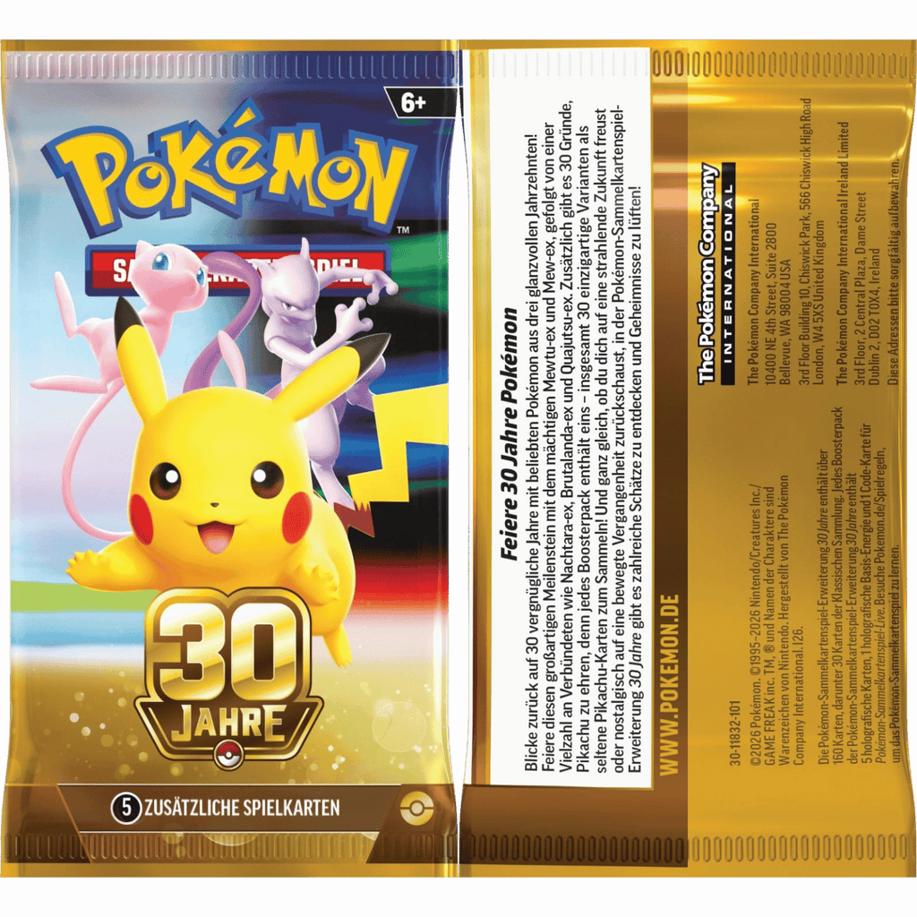 Pokemon TCG 30 Jahre Boosterbundle (Mewtu & Mew) *Deutsche Version* 🇩🇪