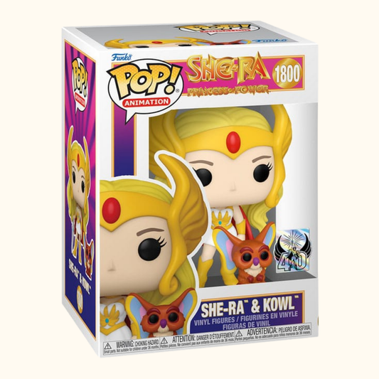 Masters of the Universe POP! & Buddy Vinyl Figur She-Ra w/Kowl 9 cm