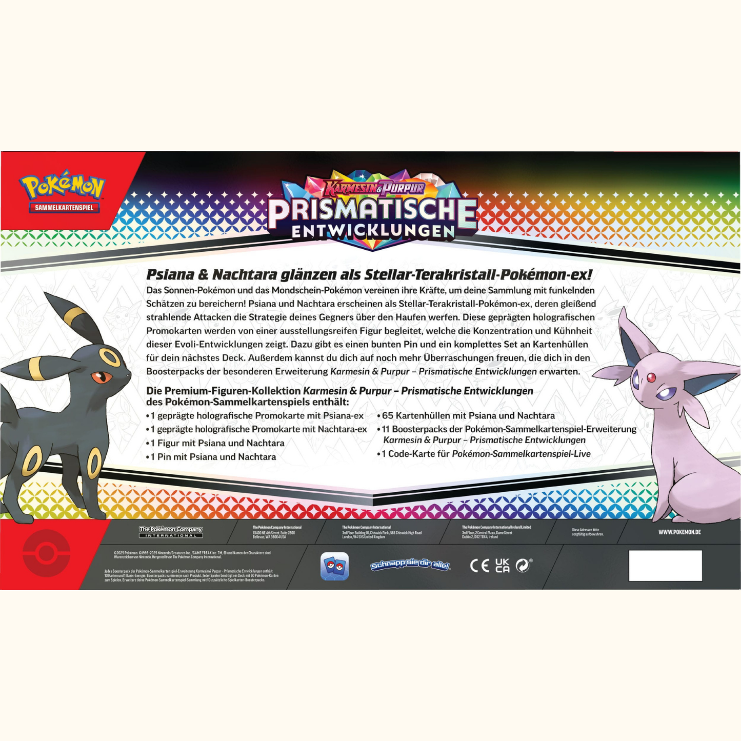 Pokémon Karmesin & Purpur Prismatische Entwicklungen Premium Figure Box Nachtara & Psiana 🇩🇪