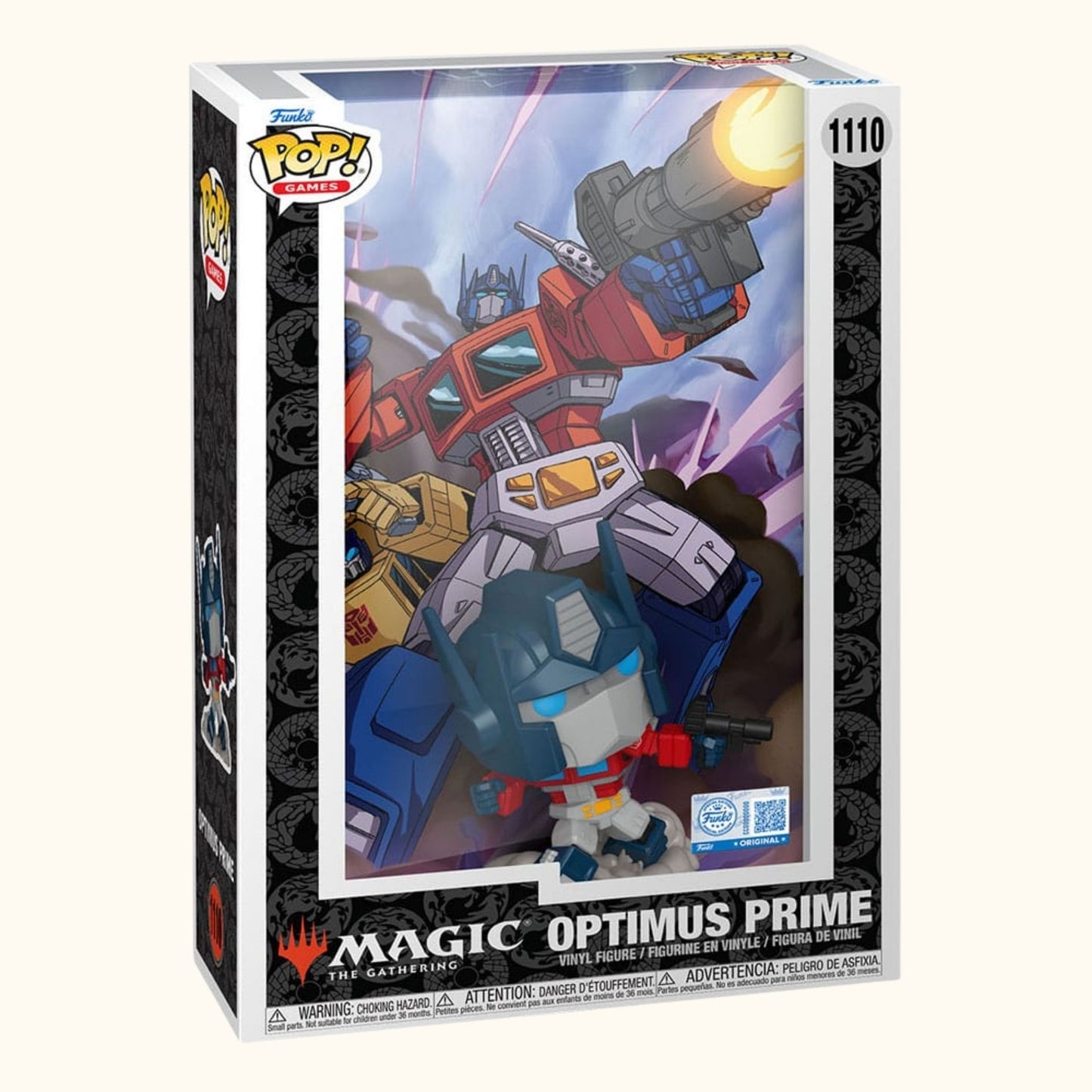 Funko 2025 Transformers X MTG POP! Comic Covers Vinyl Figur Optimus Prime (Magic the Gathering) 9 cm