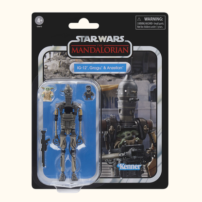 Star Wars: The Mandalorian Vintage Collection Action Figures 3-Pack IG-12 Grogu &amp; Anzellan 10 cm