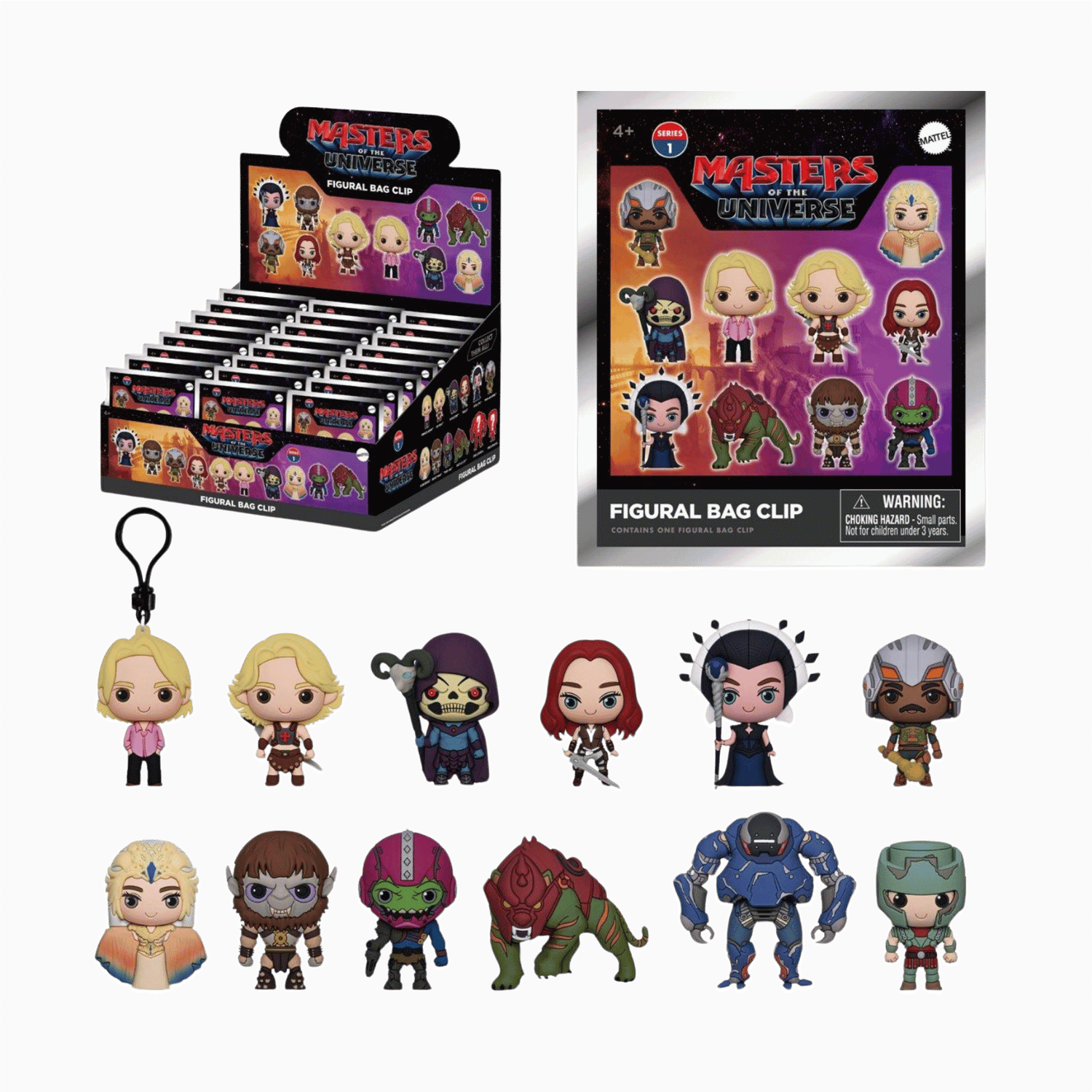 Masters of the Universe 3D PVC Taschenanhänger Blind Bag Movie Series 1