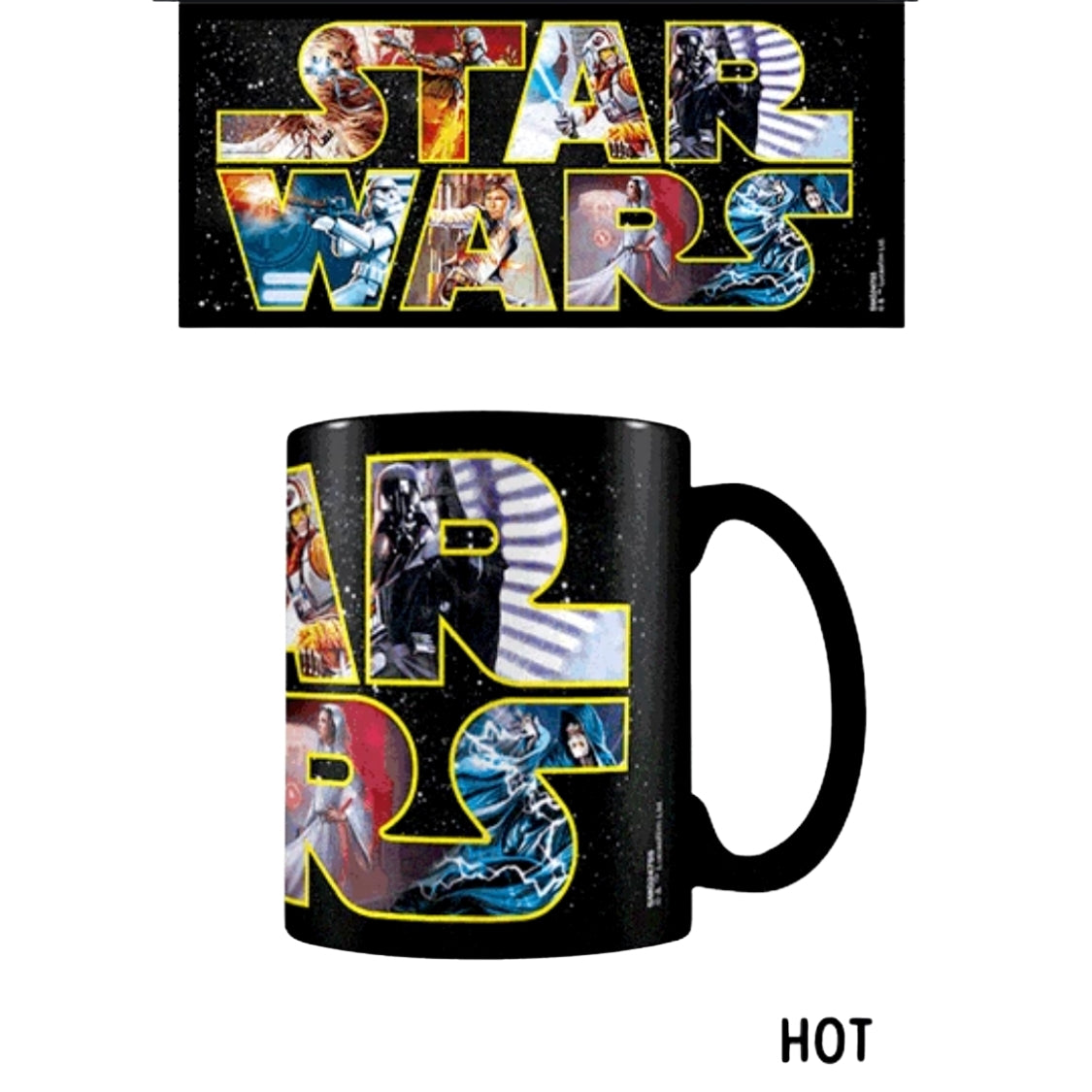 Star Wars Mug with Thermo Effect Logo Characters