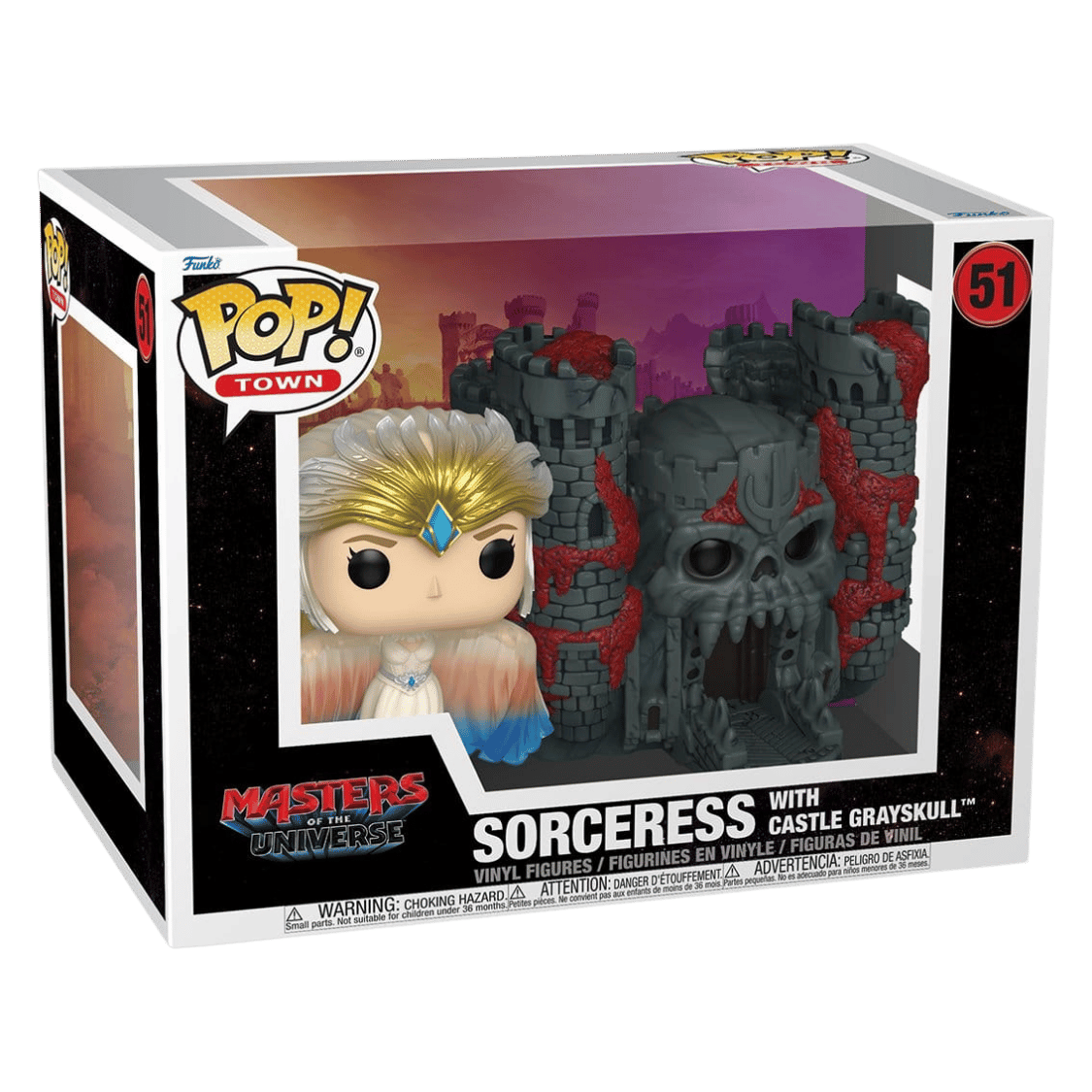 Masters of the Universe (2026) POP! Town Vinyl Figur Sorceress w/Castle Grayskull 9 cm