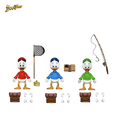 DuckTales Ultimate Actionfiguren 3er-Pack Huey, Dewey, and Louie 18 cm