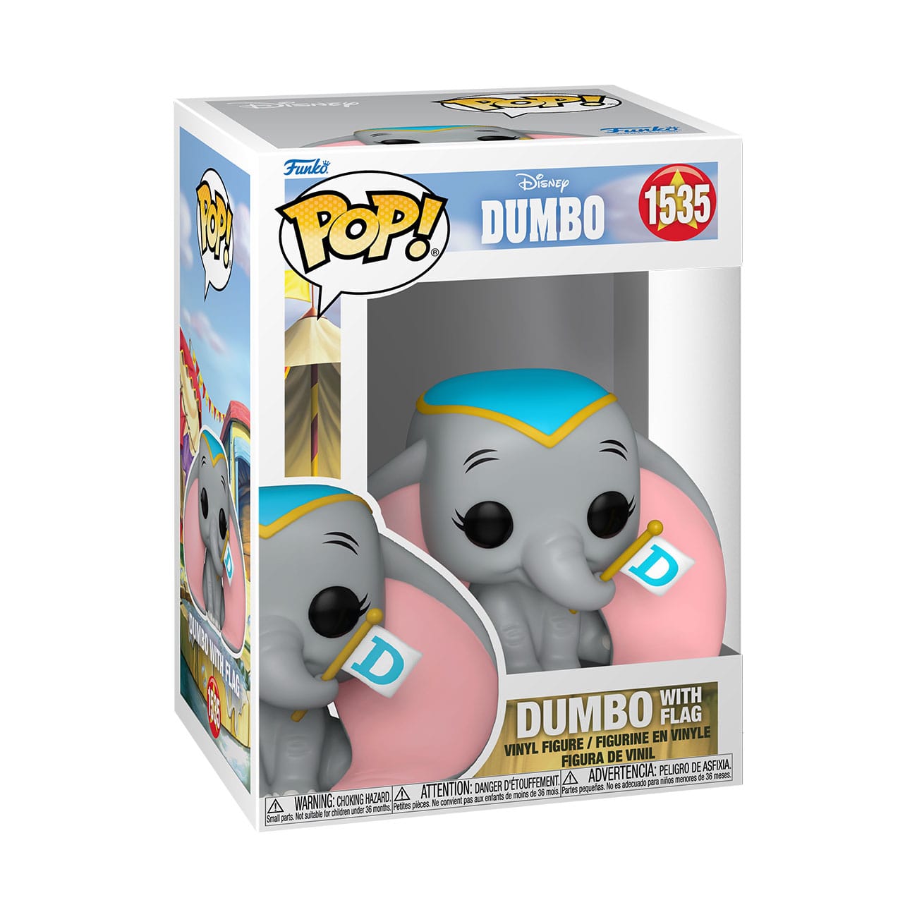 Dumbo POP! Disney vinyl figure Dumbo w/flag 9 cm
