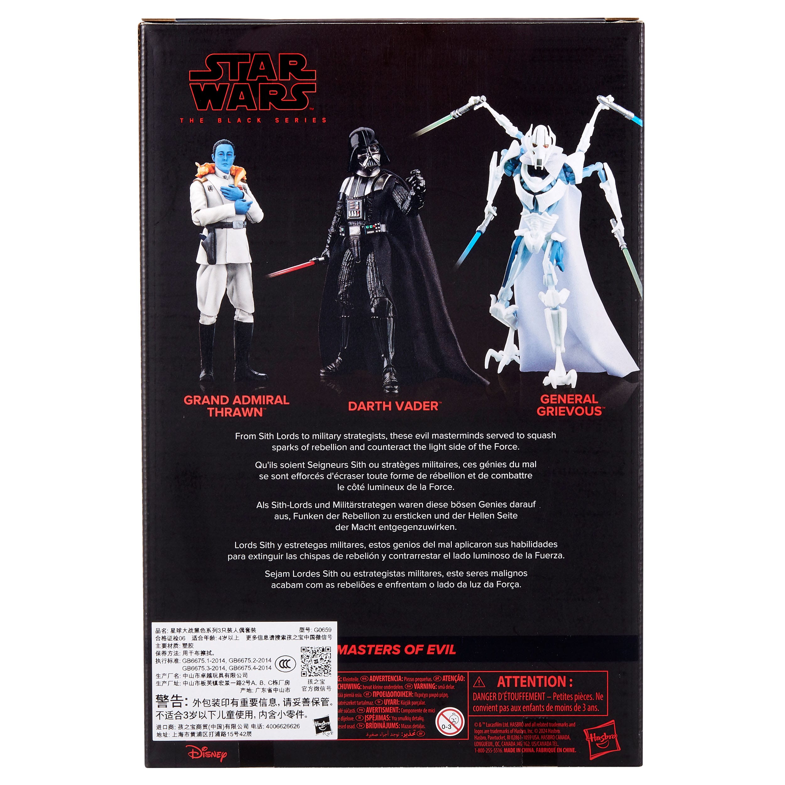 Masters of Evil Star Wars Black Series Actionfiguren 3er-Pack 15 cm