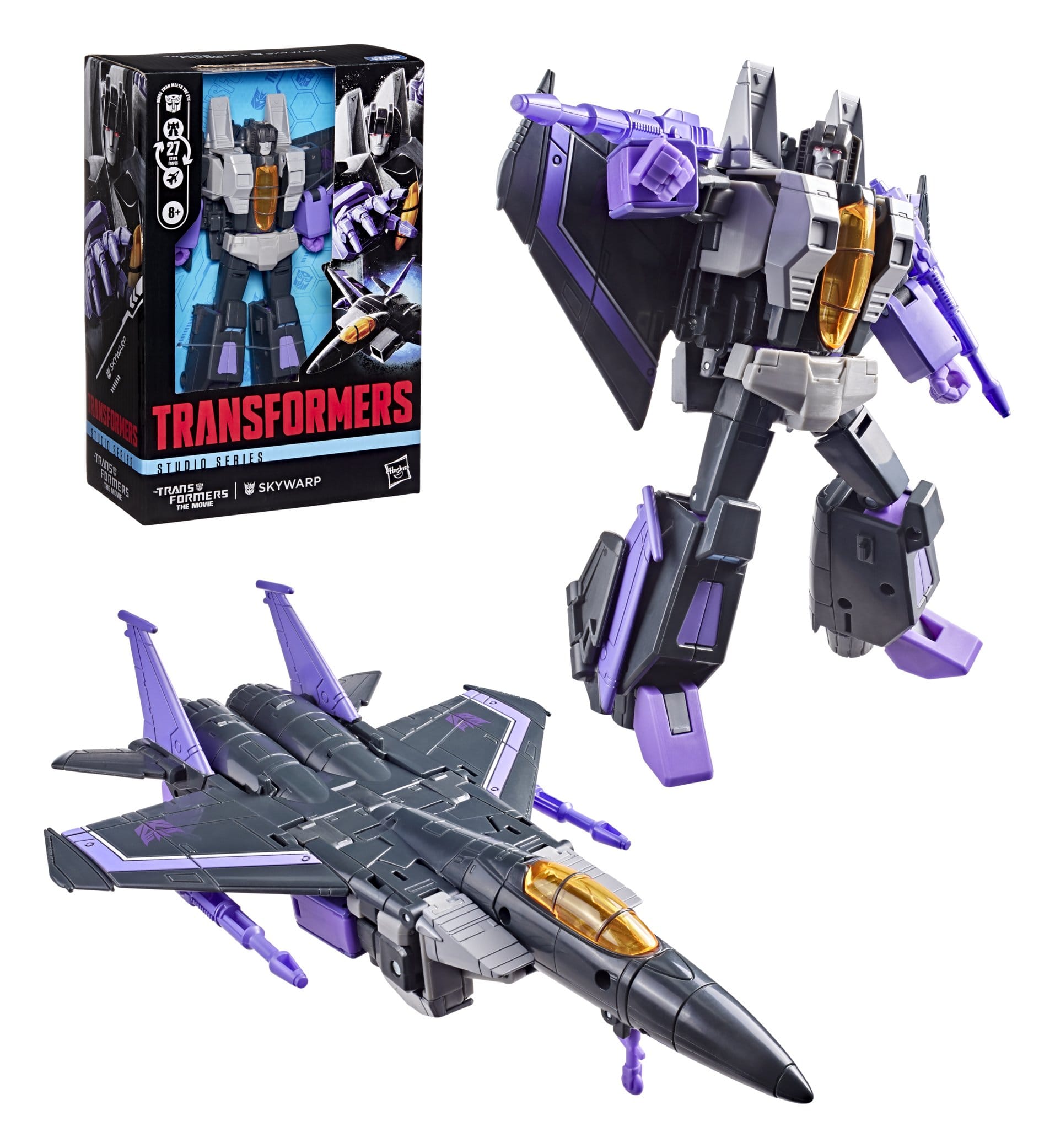 Skywarp Transformers - The Movie Studio Series Voyager Class Actionfigur 17 cm