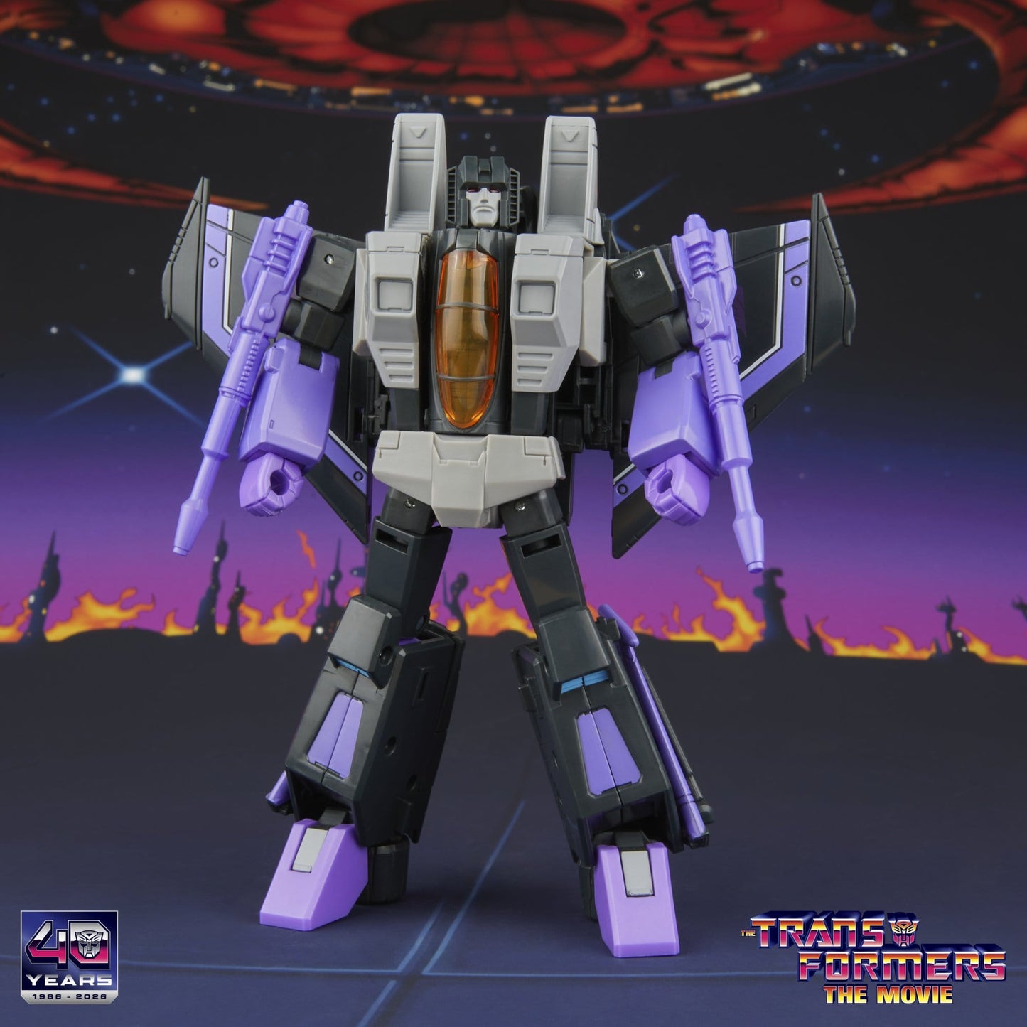 Skywarp Transformers - The Movie Studio Series Voyager Class Actionfigur 17 cm