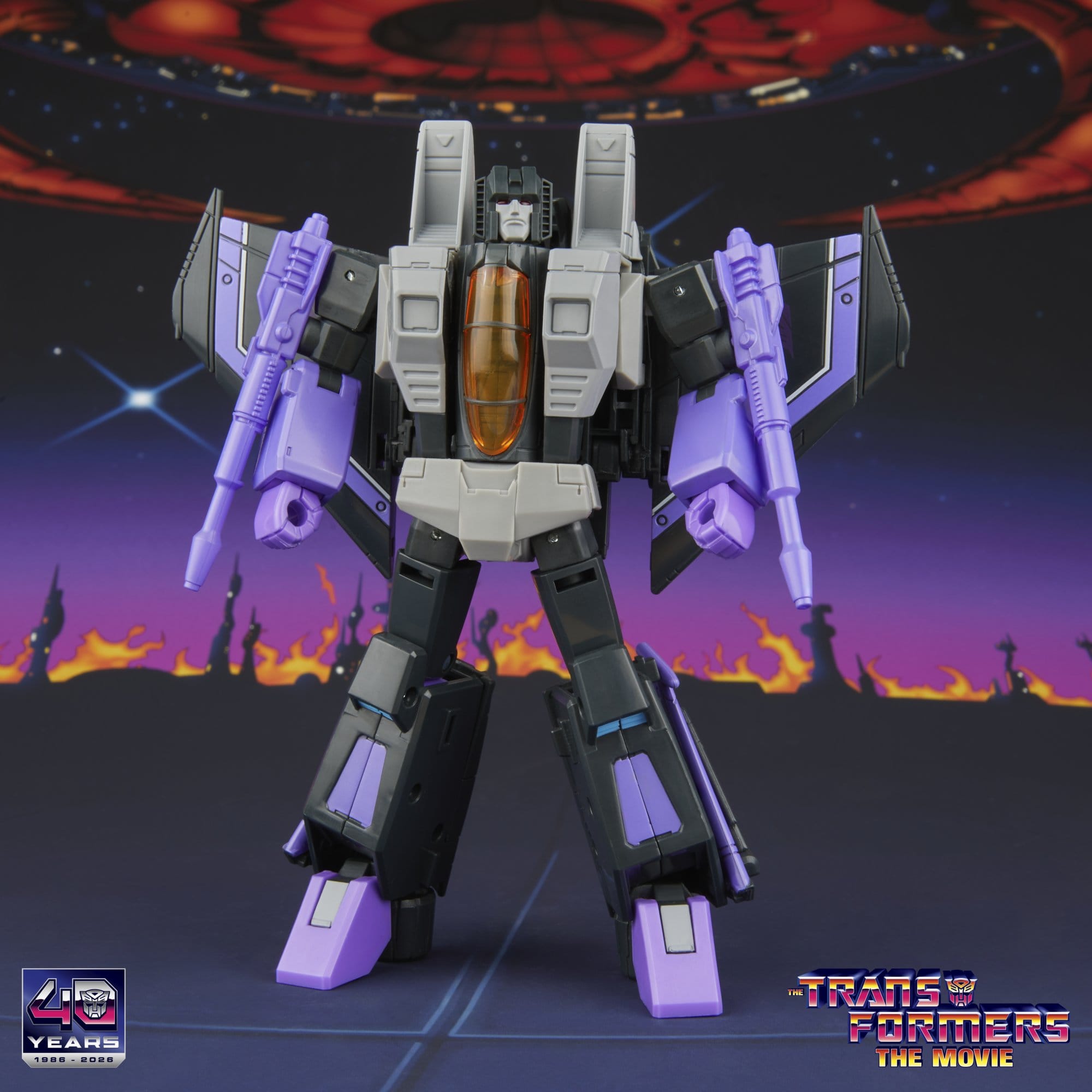 Skywarp Transformers - The Movie Studio Series Voyager Class Actionfigur 17 cm