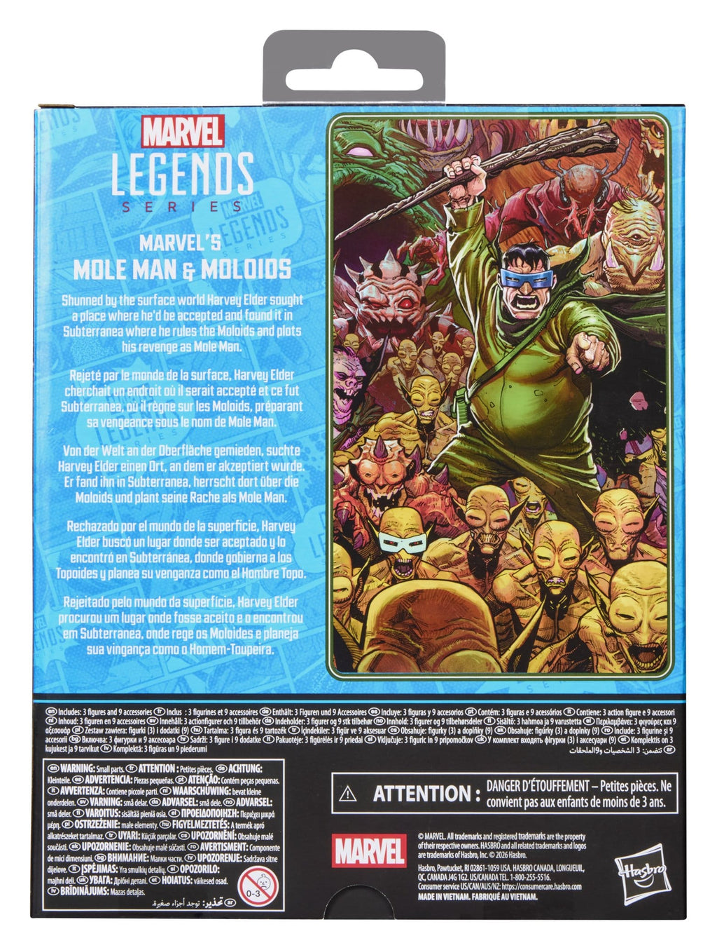 Marvel's Mole Man & Moloids | Fantastic Four | Marvel Legends Actionfiguren 3er-Pack 15 cm