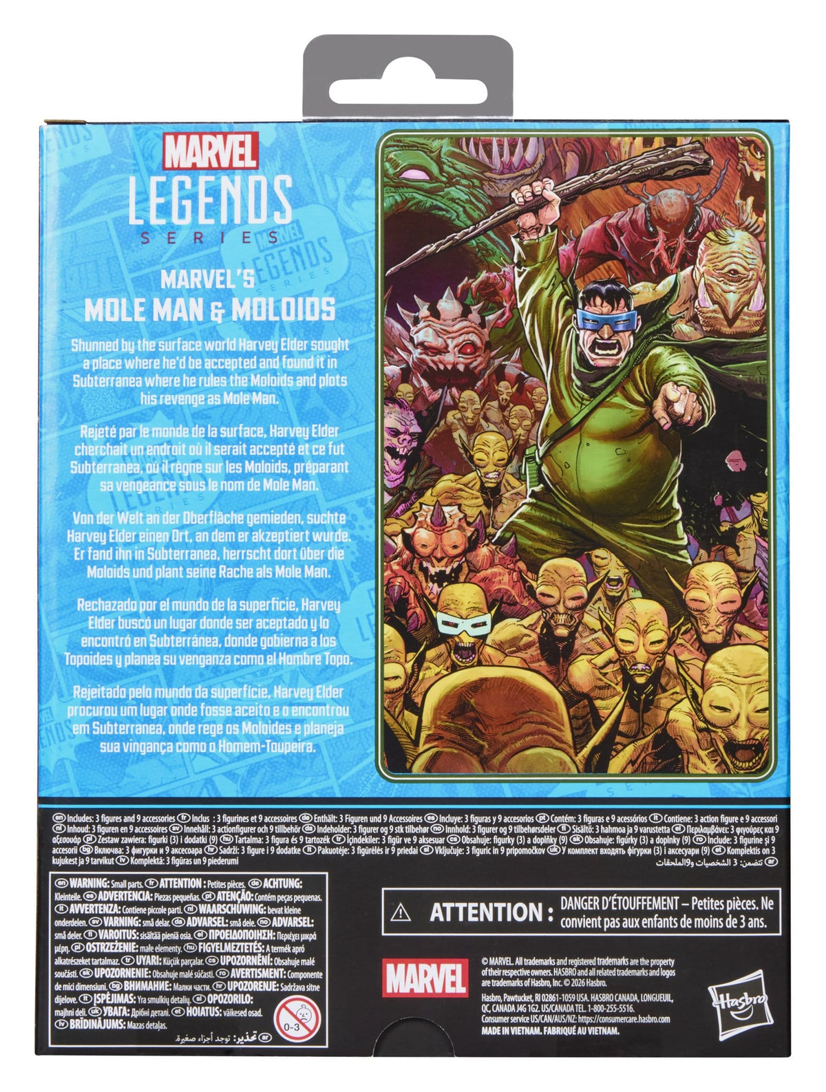 Marvel's Mole Man & Moloids | Fantastic Four | Marvel Legends Actionfiguren 3er-Pack 15 cm