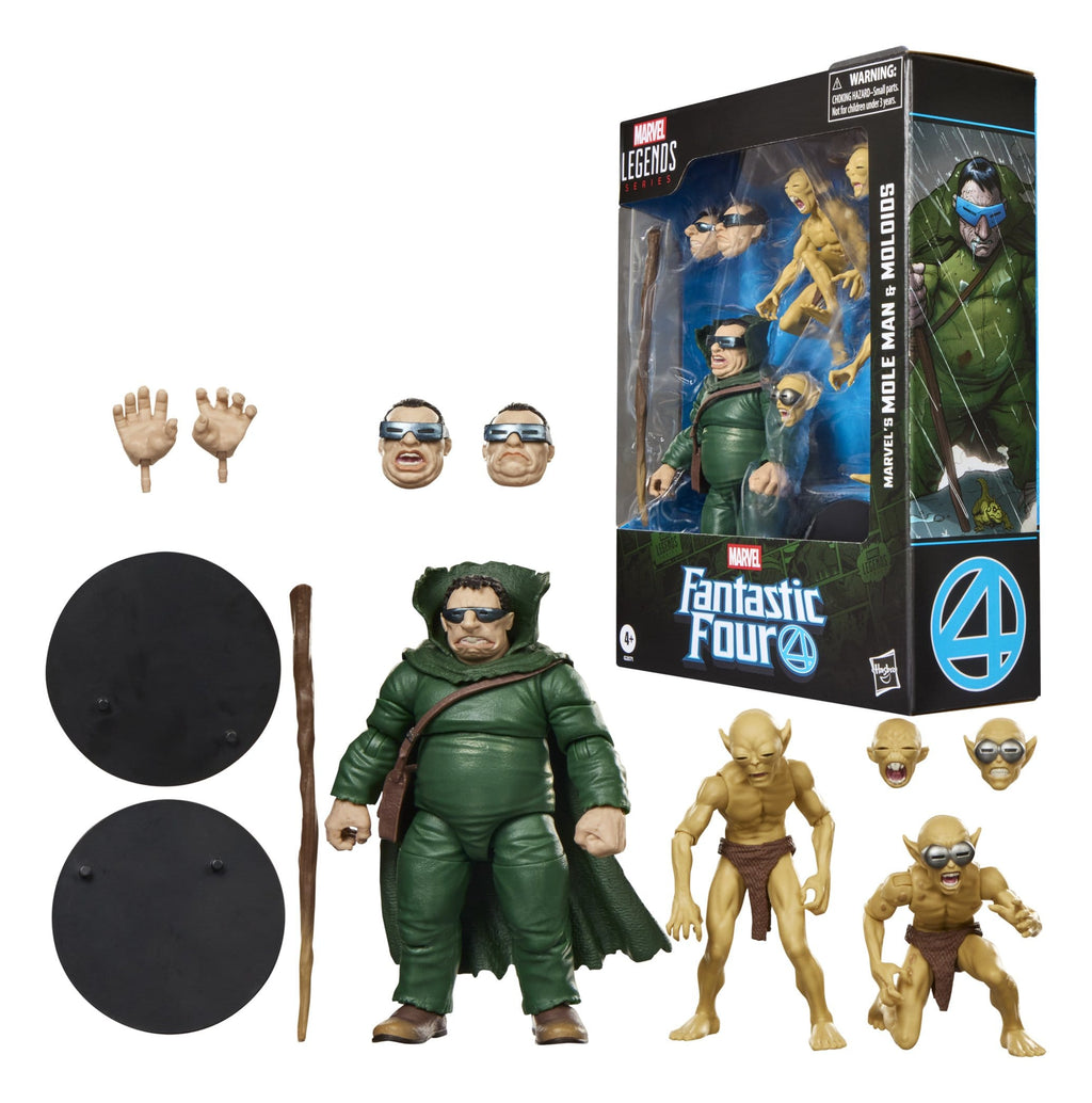Marvel's Mole Man & Moloids | Fantastic Four | Marvel Legends Actionfiguren 3er-Pack 15 cm