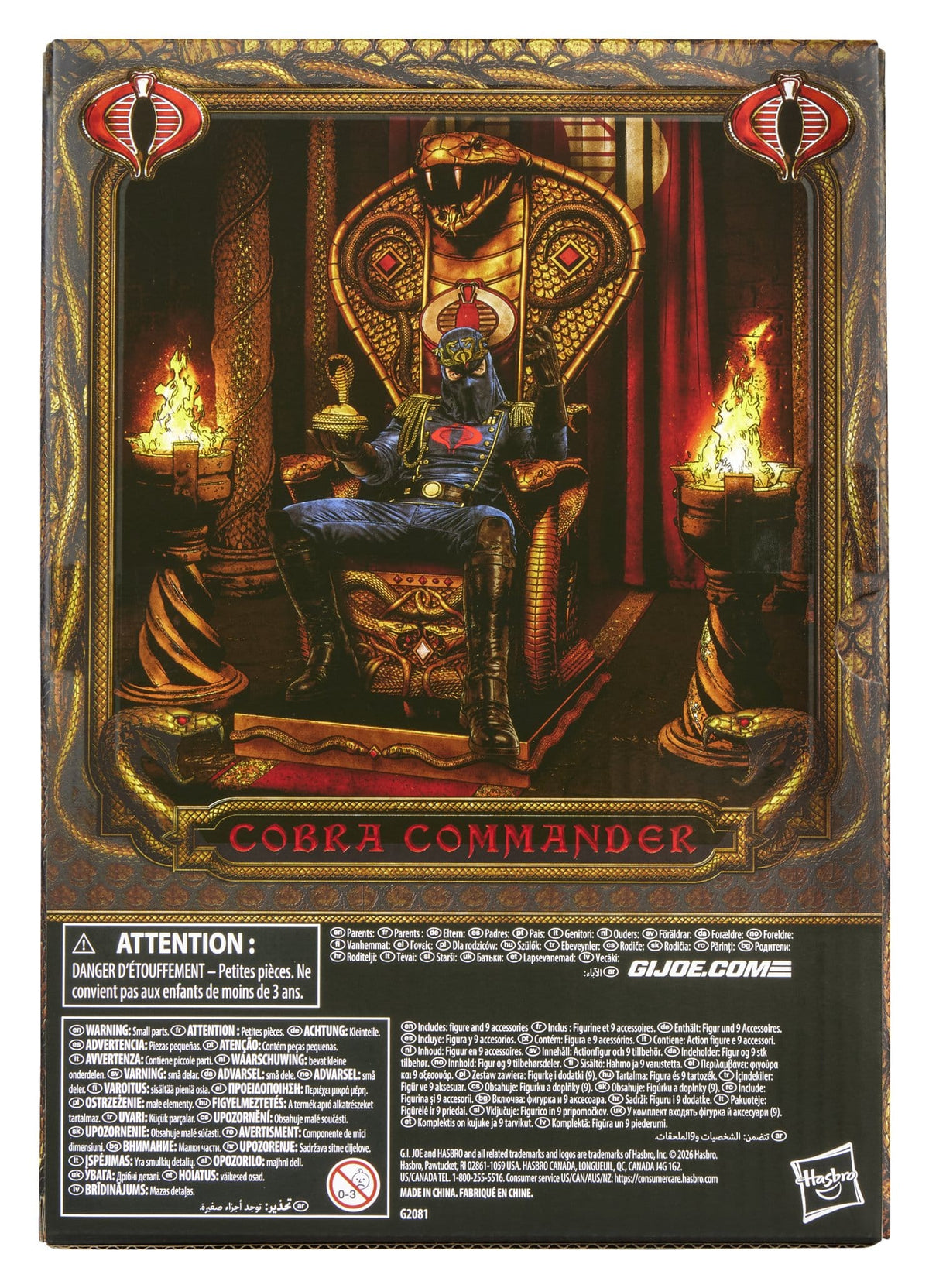 G.I. Joe Classified Series Actionfigur Cobra Commander in Dress Uniform & Throne 15 cm