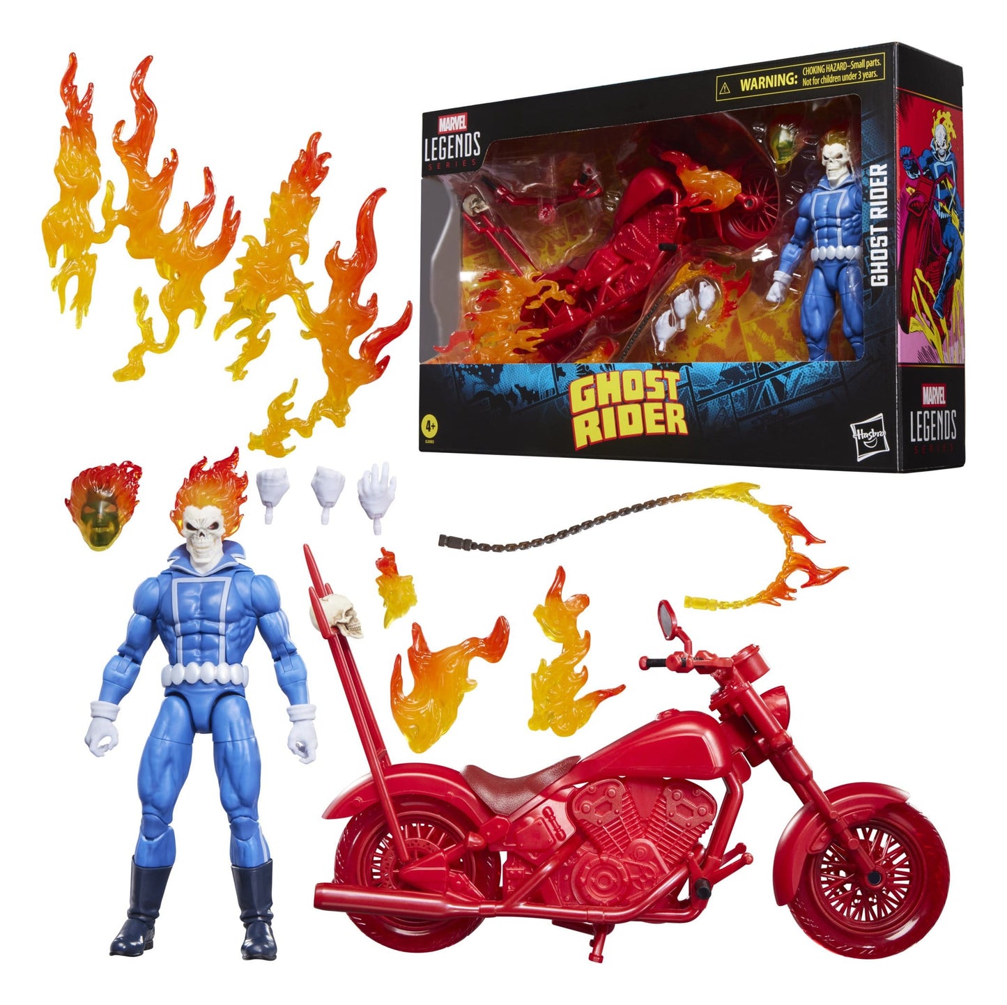 Ghost Rider Marvel Legends Actionfigur Johnny Blaze with Motorcycle 15 cm