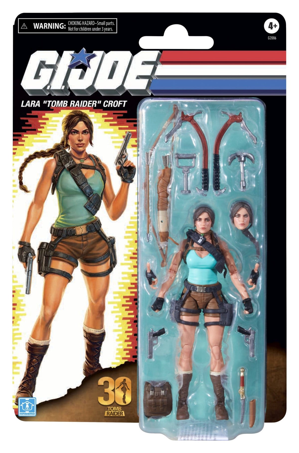 G.I. Joe Classified Series Retro Cardback Collaborative Actionfigur Lara "Tomb Raider" Croft 15 cm