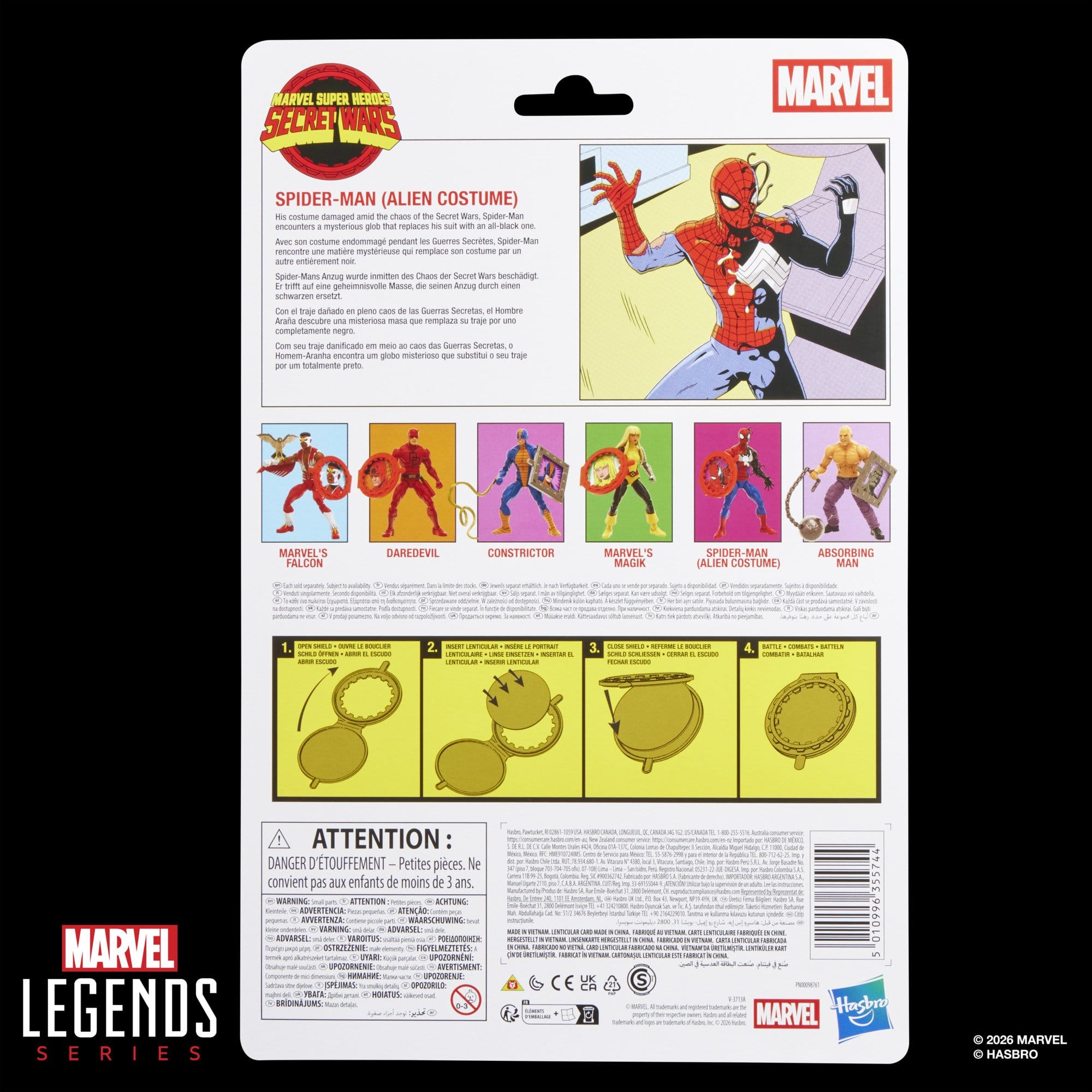 Spider-Man (Alien Costume) Secret Wars Marvel Legends Actionfigur 15 cm