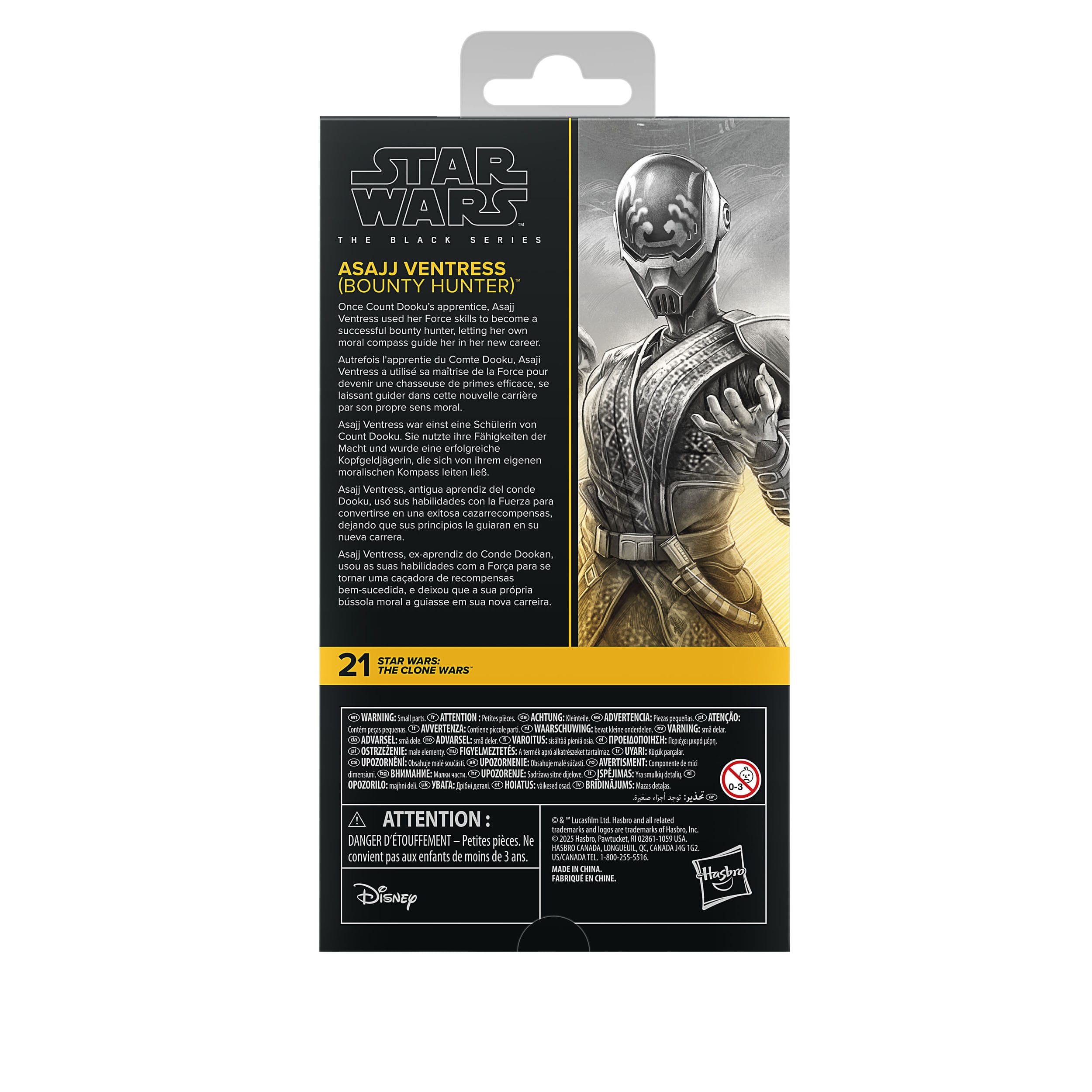 Asajj Ventress (Bounty Hunter) Star Wars: The Clone Wars - Black Series Action Figure 15 cm