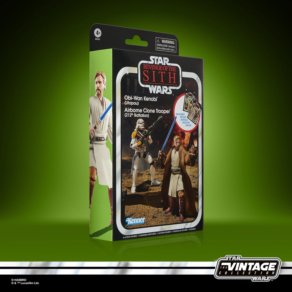 Obi-Wan Kenobi & Airborne Clone Trooper | Star Wars Episode III | Vintage Collection | Actionfiguren 2er-Pack 10 cm