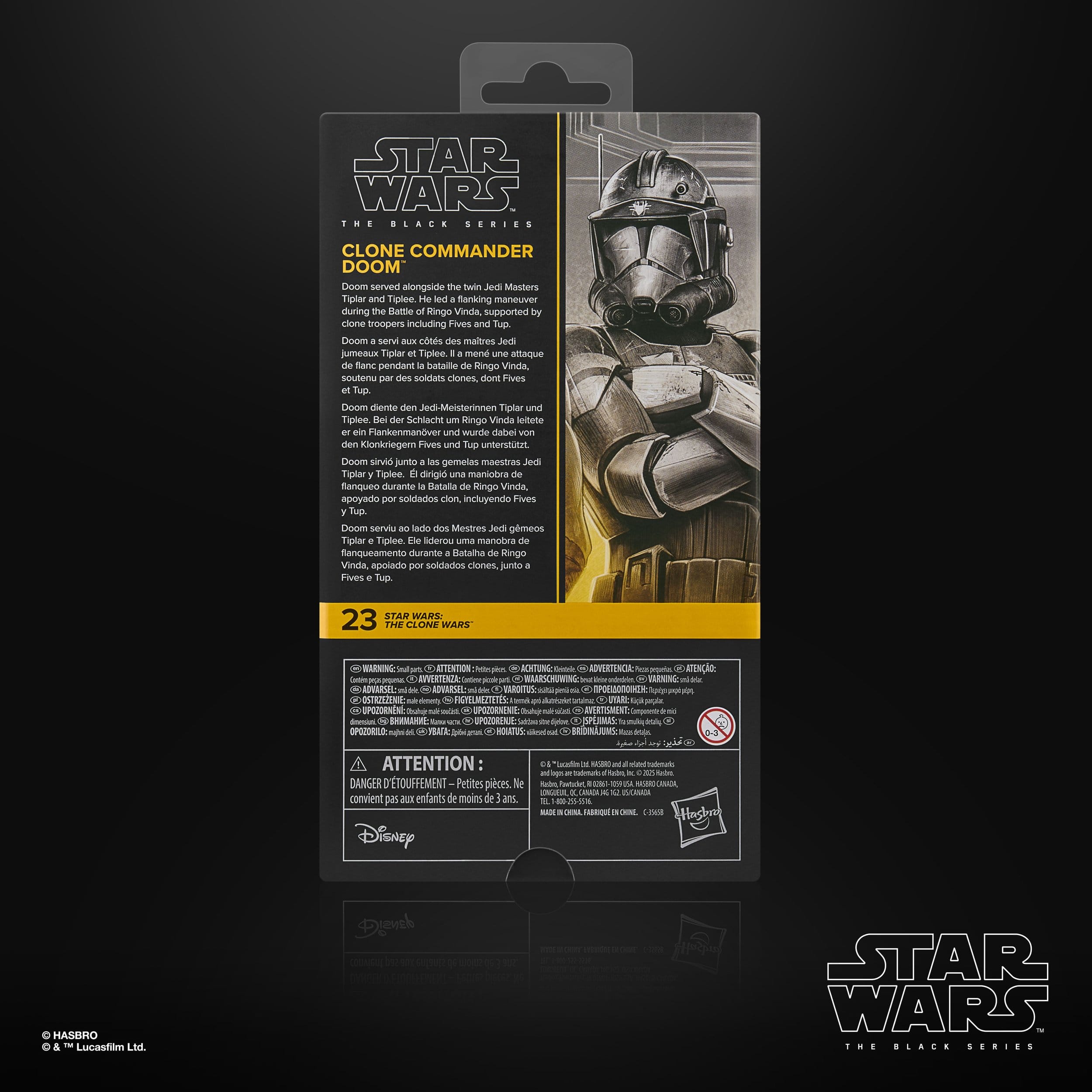 Clone Commander Doom - Star Wars - The Clone Wars Black Series Actionfigur 15 cm