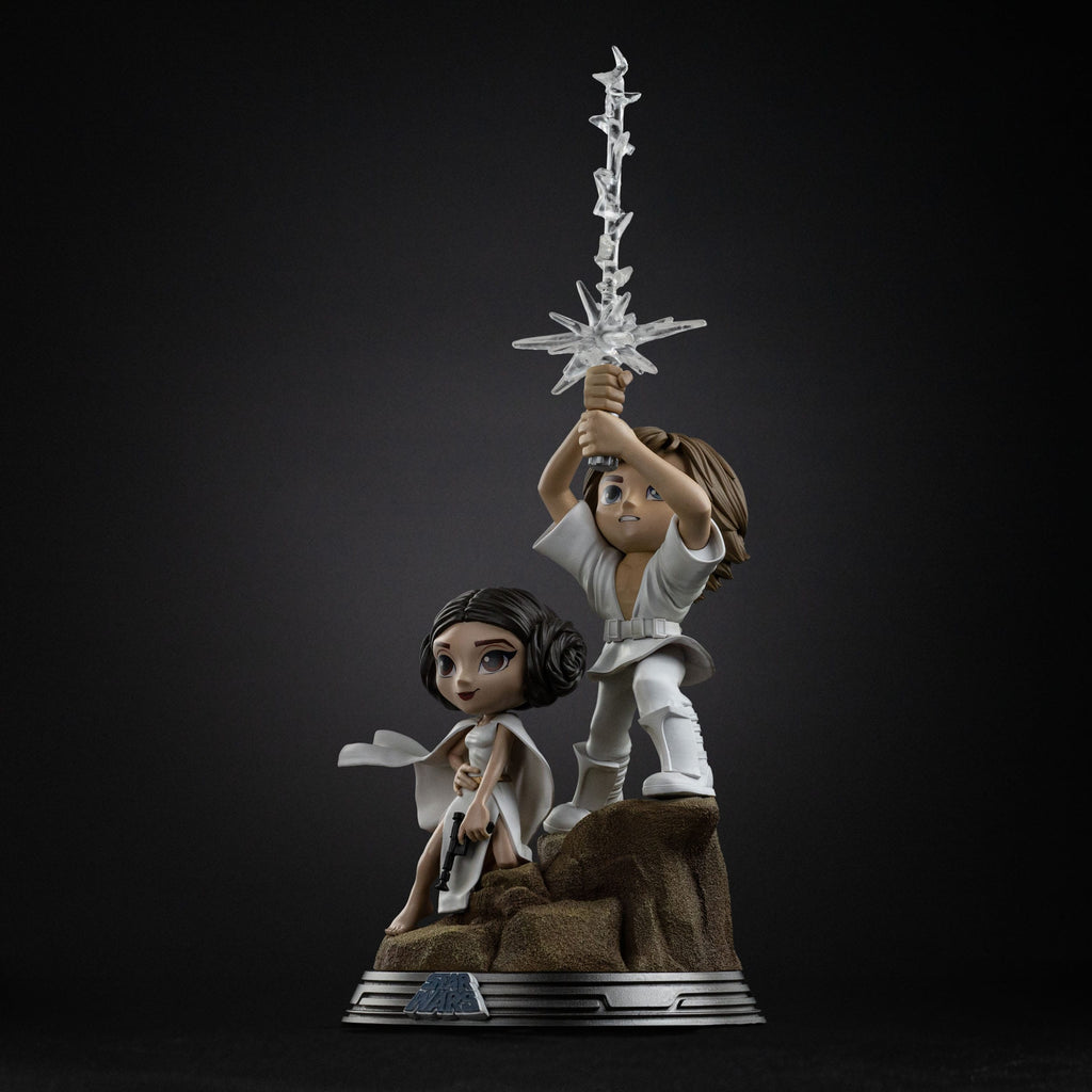 Star Wars Mini Co. PVC Figur Luke & Leia 30 cm