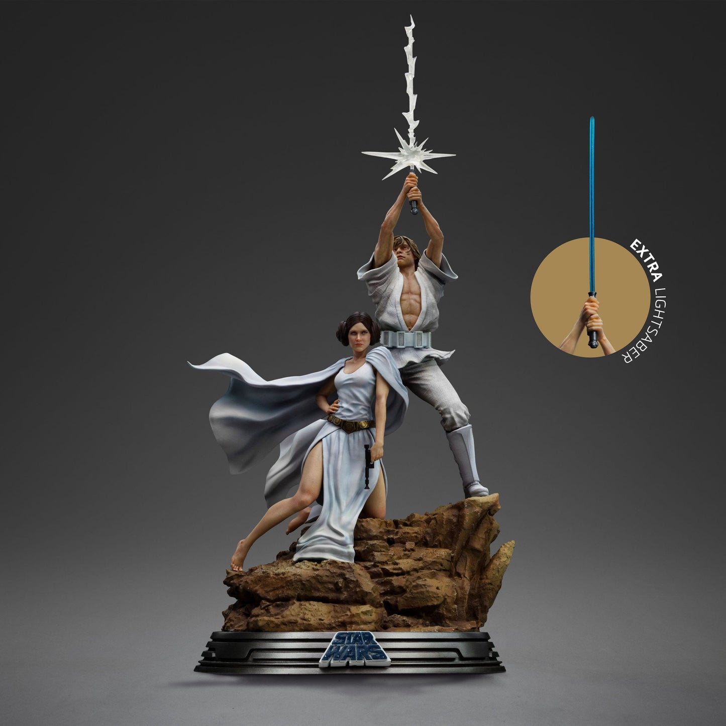 VORBESTELLUNG - Star Wars Deluxe Art Scale Statue 1/10 Luke and Leia 41 cm