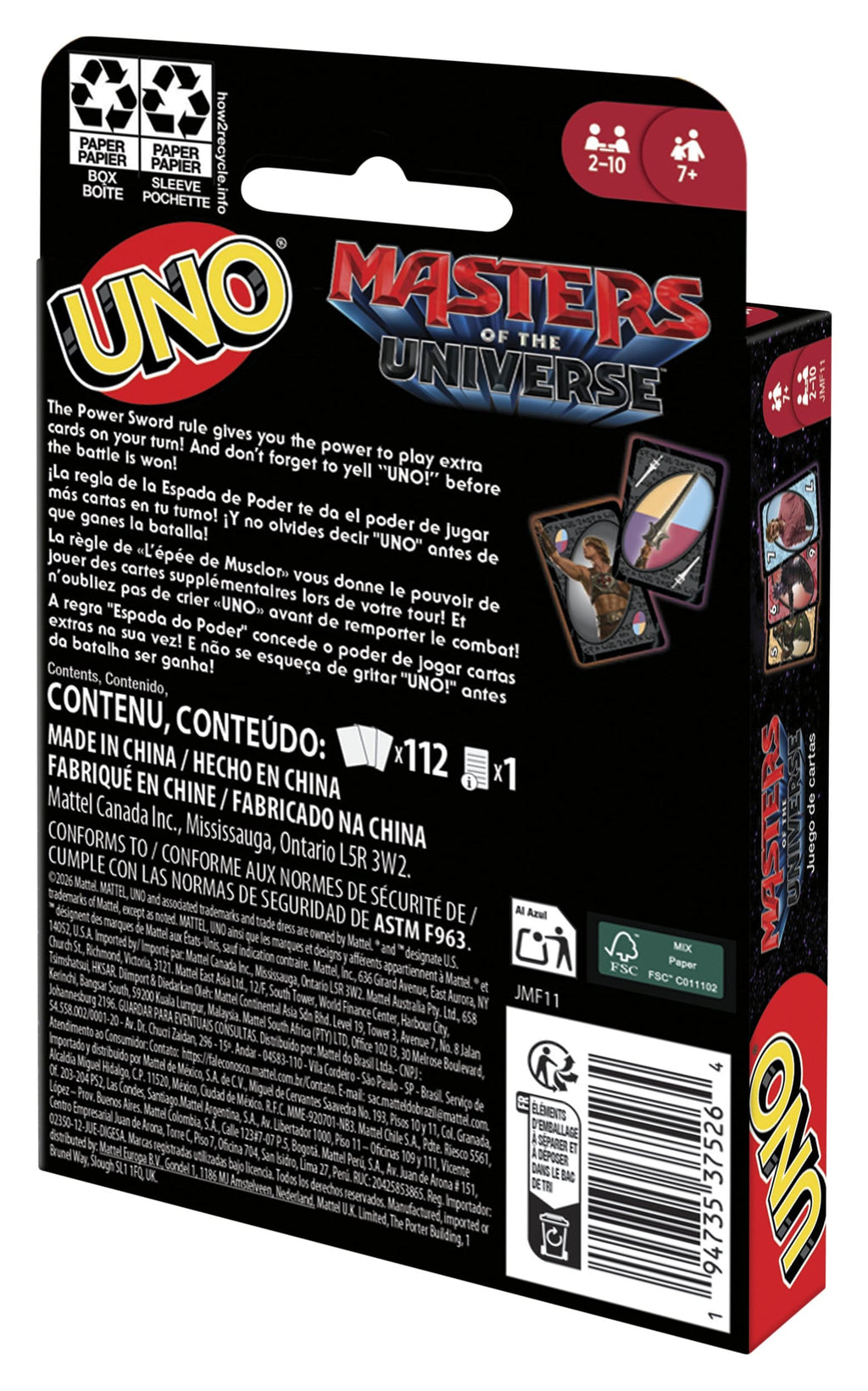 Masters of the Universe 2026 Movie UNO Kartenspiel