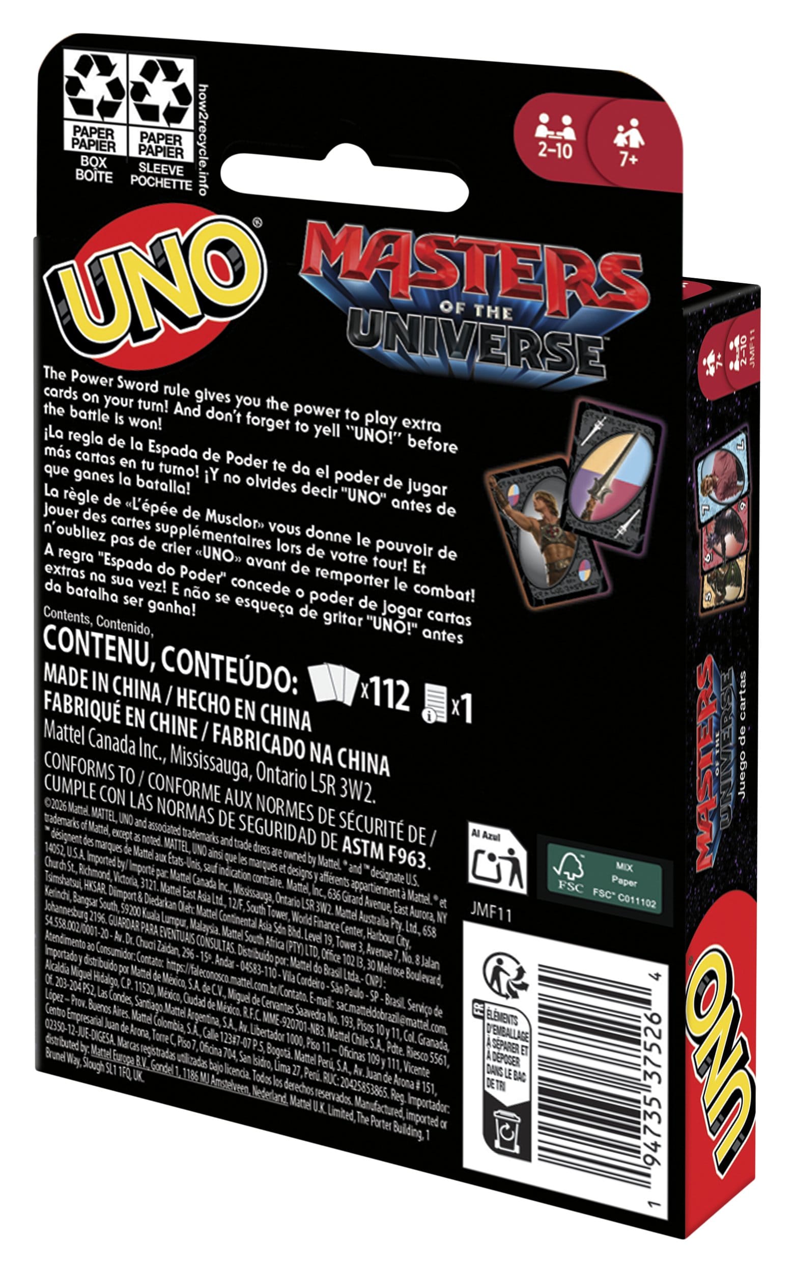 Masters of the Universe 2026 Movie UNO Kartenspiel