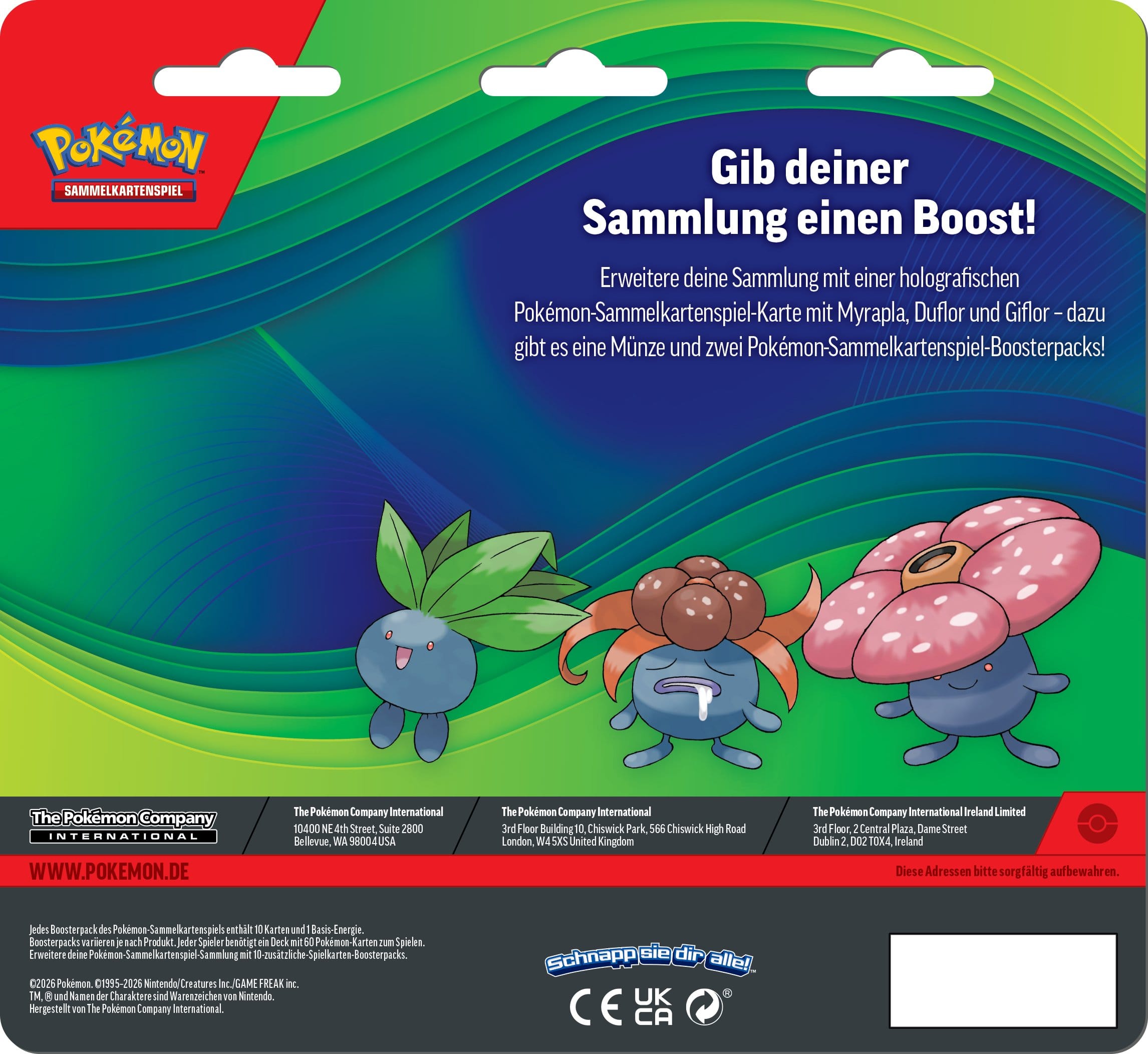 Pokemon TCG - Enhanced 2er-Pack Blister (Myrapla, Duflor & Giflor) 2026 - Deutsche Version 🇩🇪