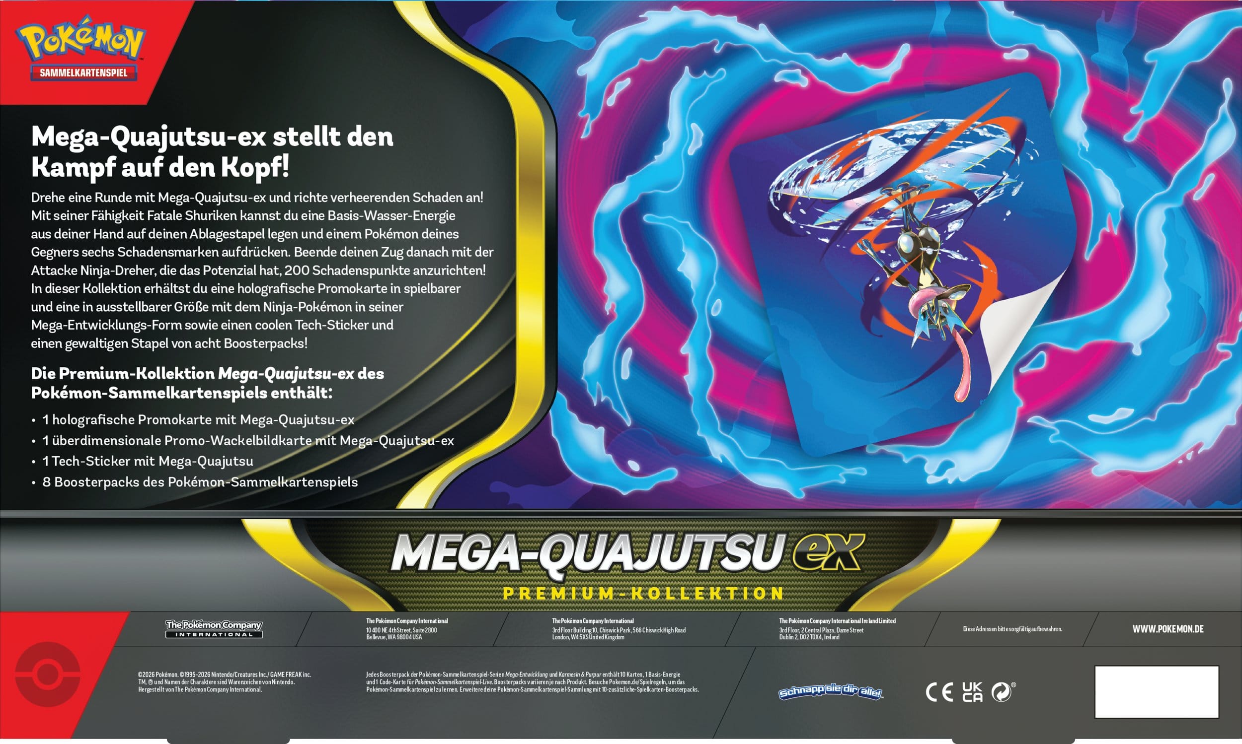 Pokémon TCG Premium-Kollektion Mega Quajutsu EX *Deutsche Version* 🇩🇪