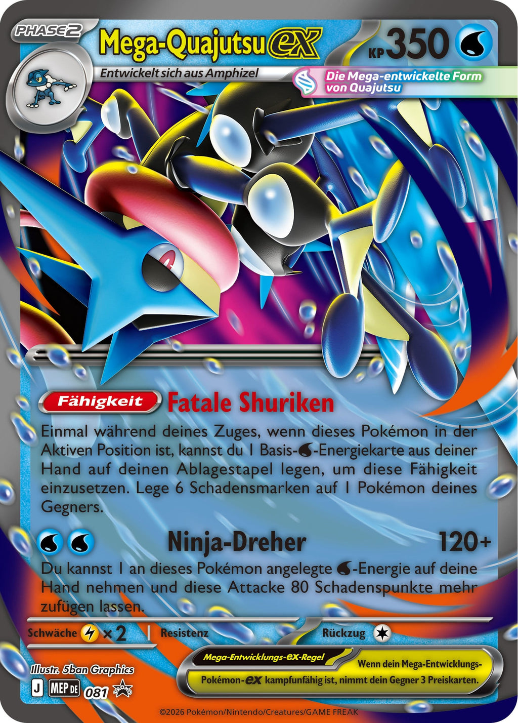 Pokémon TCG Premium-Kollektion Mega Quajutsu EX *Deutsche Version* 🇩🇪