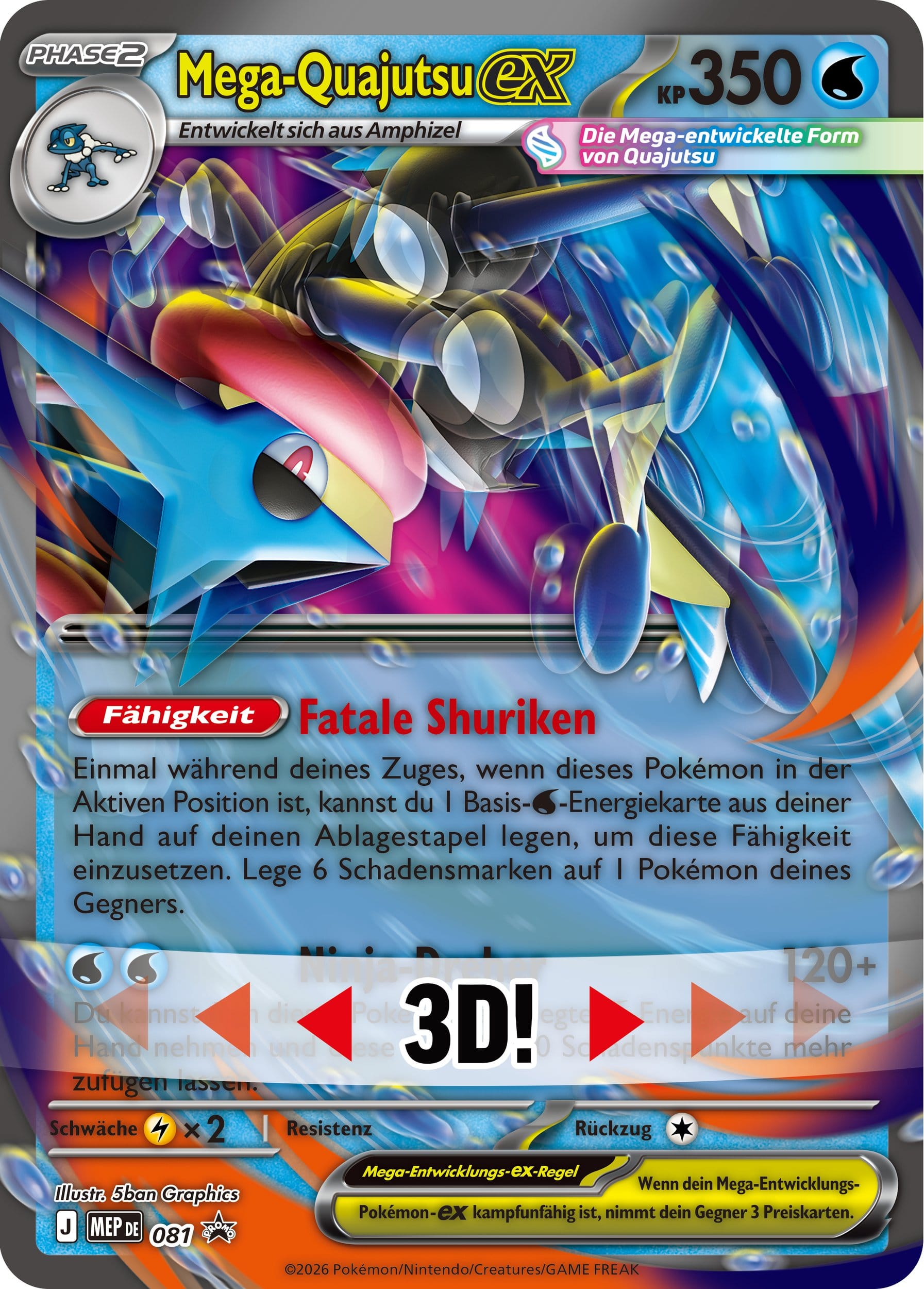 Pokémon TCG Premium-Kollektion Mega Quajutsu EX *Deutsche Version* 🇩🇪