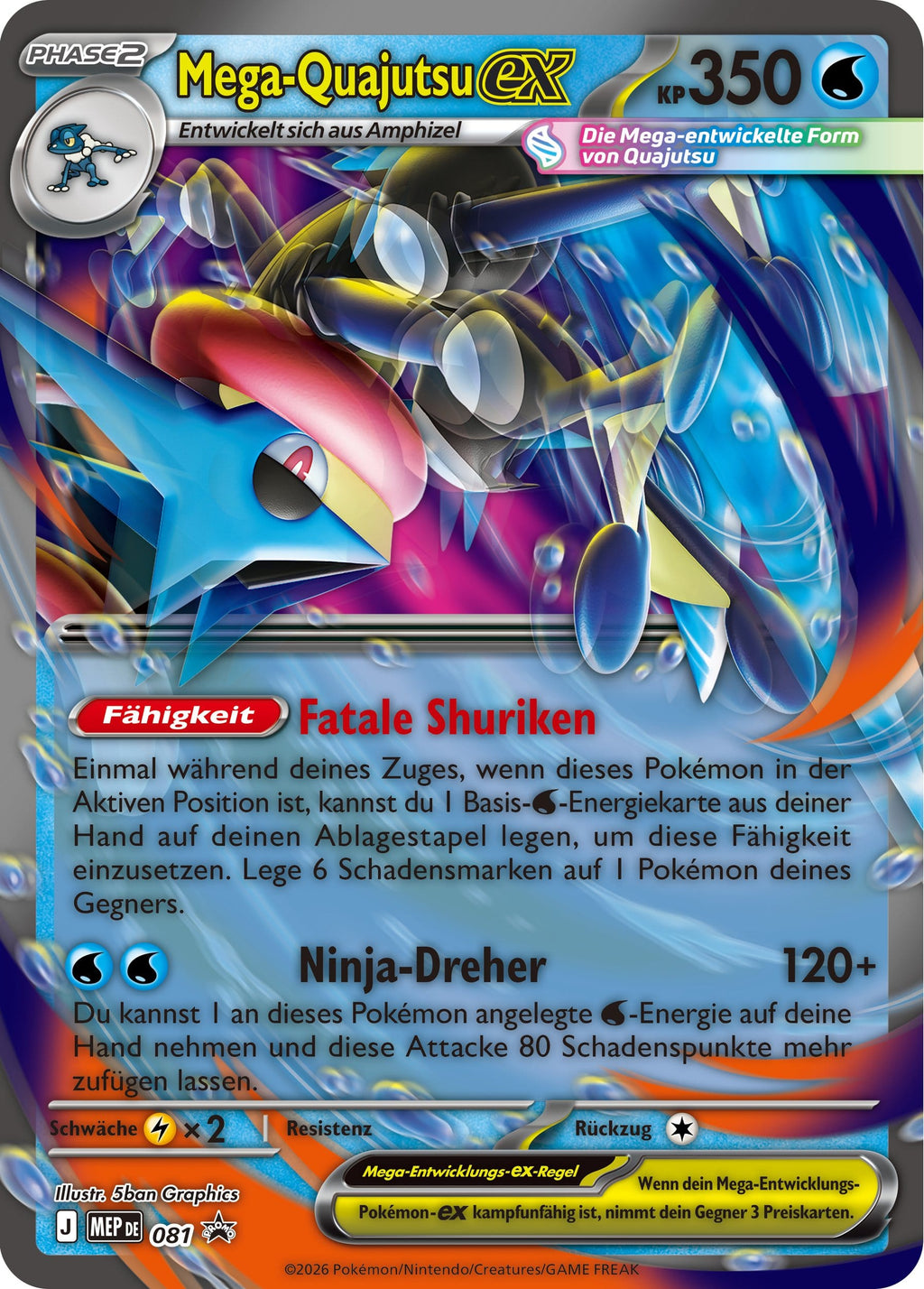 Pokémon TCG Premium-Kollektion Mega Quajutsu EX *Deutsche Version* 🇩🇪