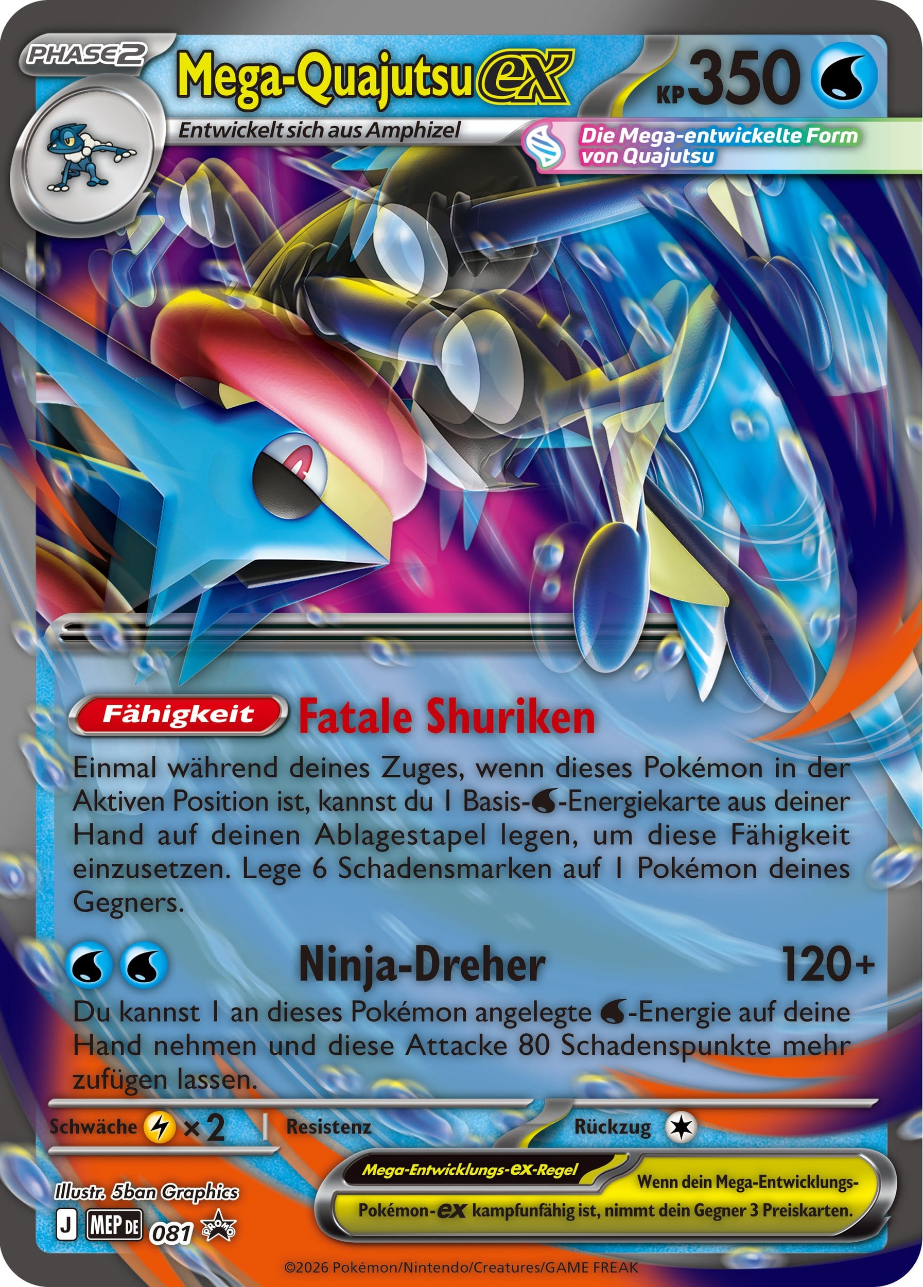 Pokémon TCG Premium-Kollektion Mega Quajutsu EX *Deutsche Version* 🇩🇪