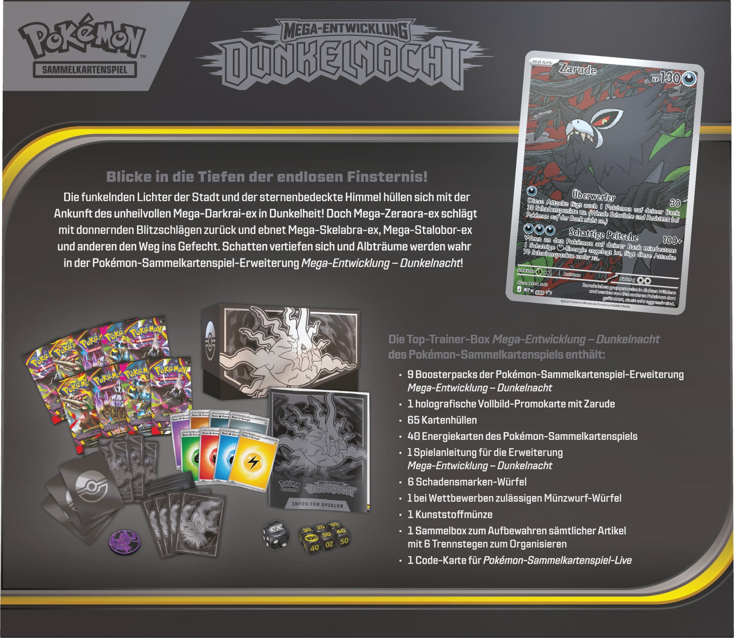 Pokemon TCG - Mega-Entwicklung – Dunkelnacht Top-Trainer-Box *Deutsche Version* 🇩🇪