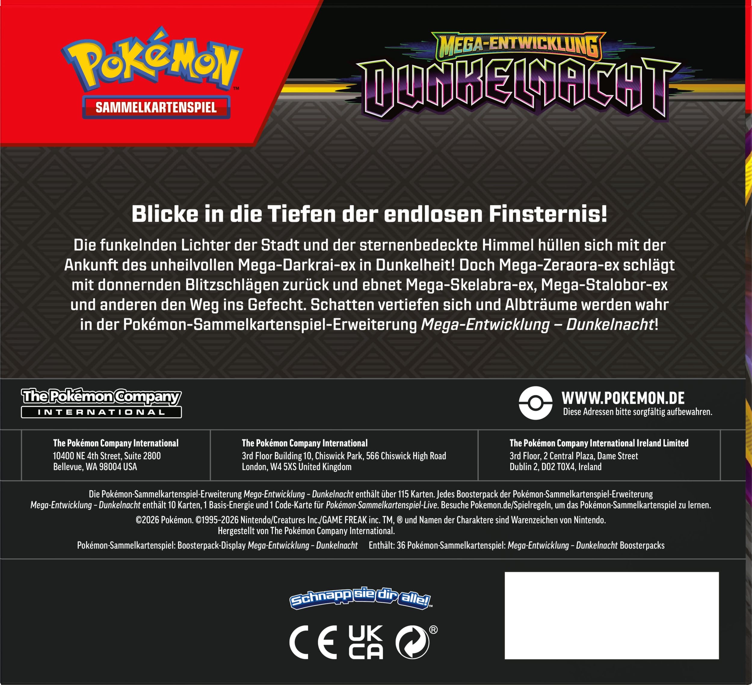 Pokemon TCG Mega-Entwicklung – Dunkelnacht Booster Display (36) *Deutsche Version* 🇩🇪